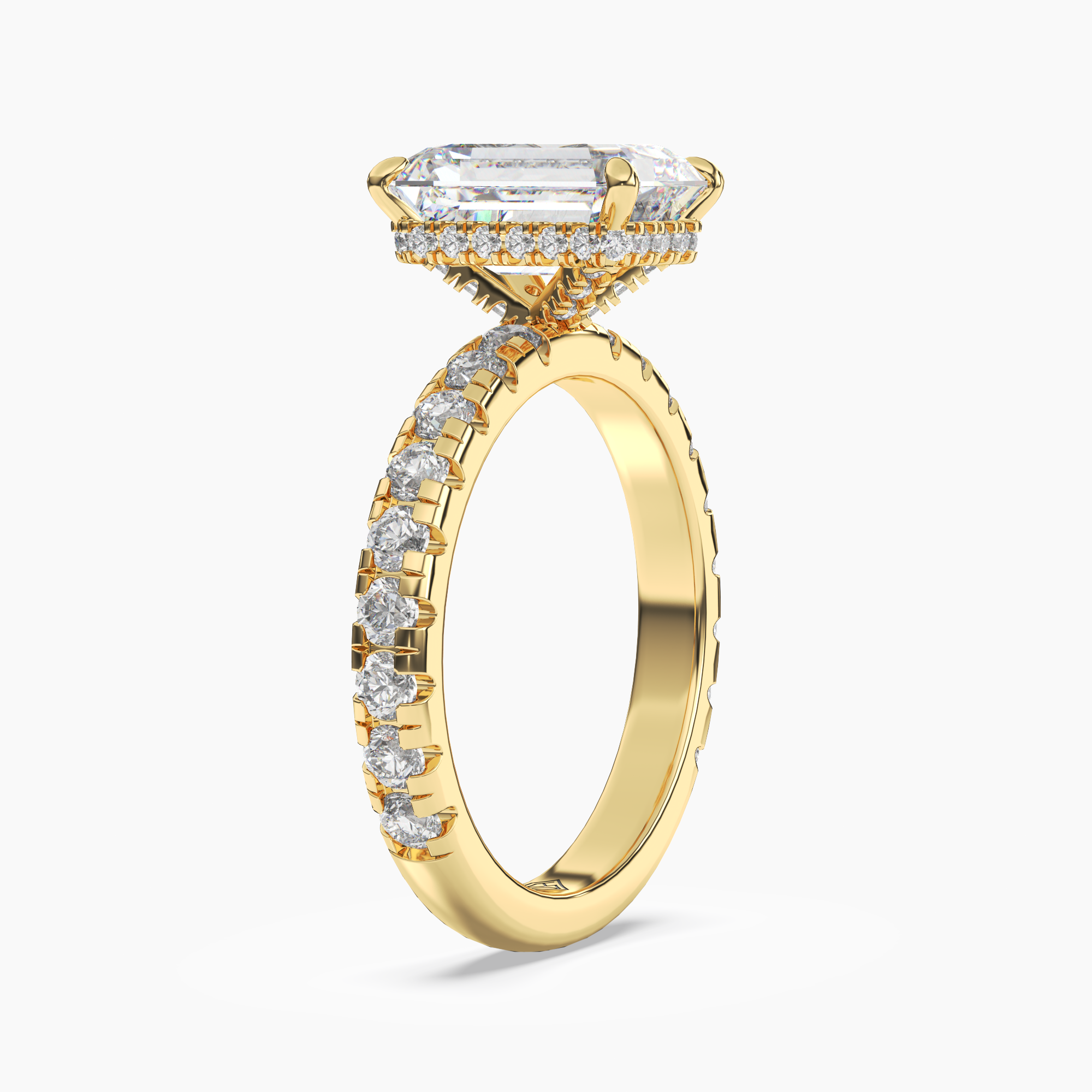 OBSER115 - Oasis Emerald engagement ring setting view 5