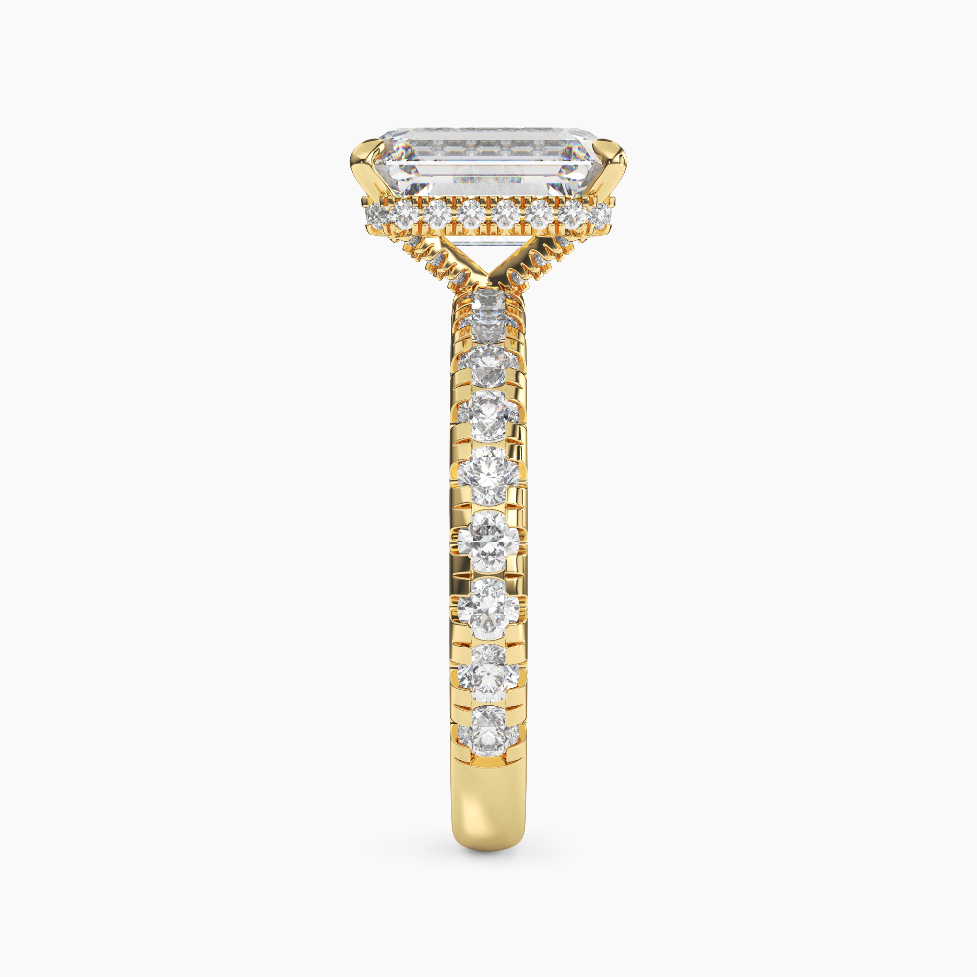 OBSER115 - Oasis Emerald engagement ring setting view 6