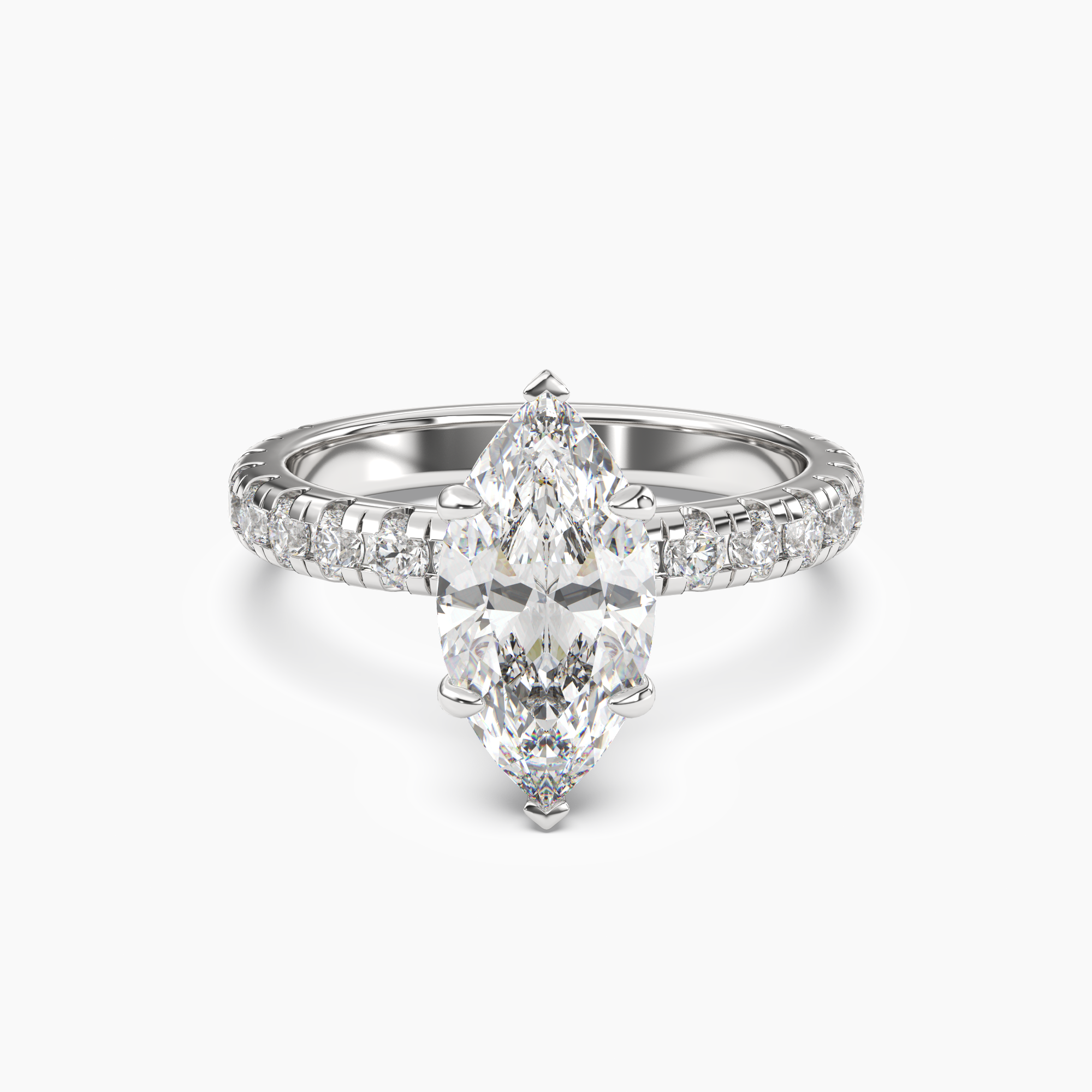 OBSER212 - Oasis Marquise engagement ring setting view 1