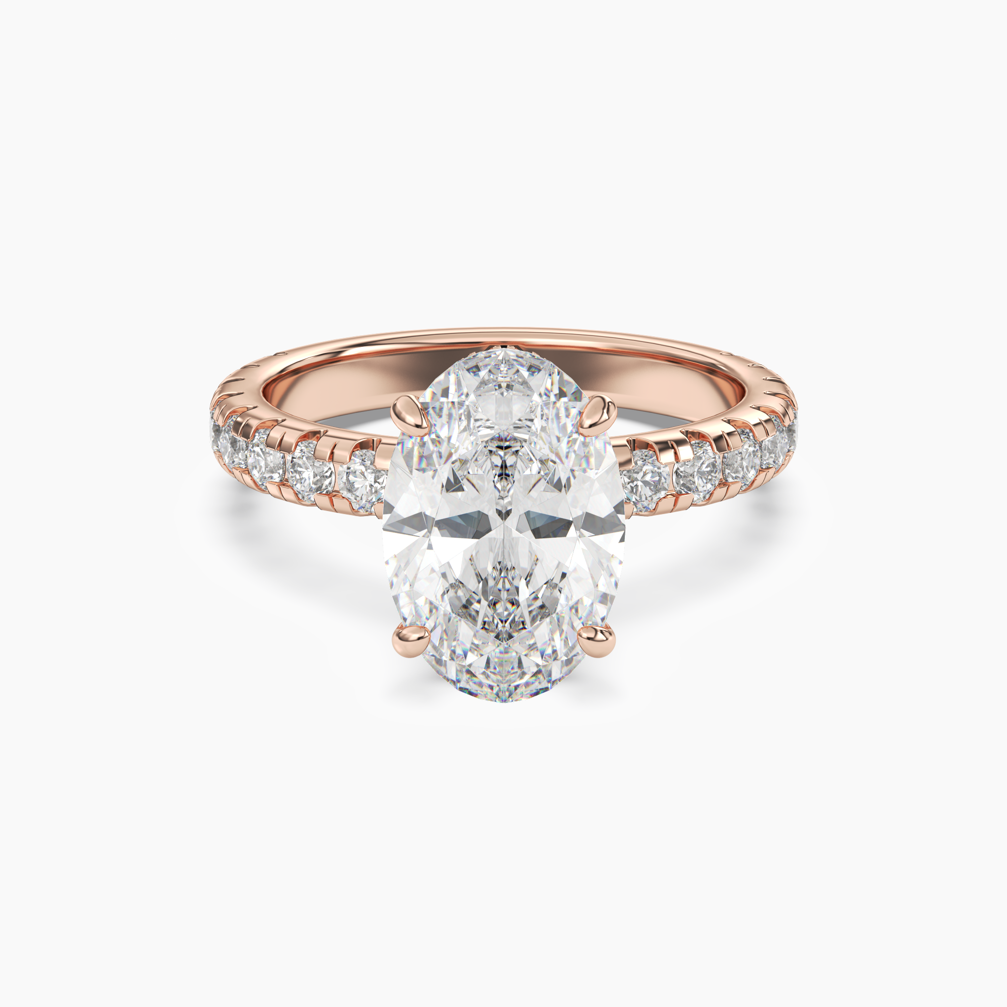 OBSER033 - Oasis Oval engagement ring setting view 7