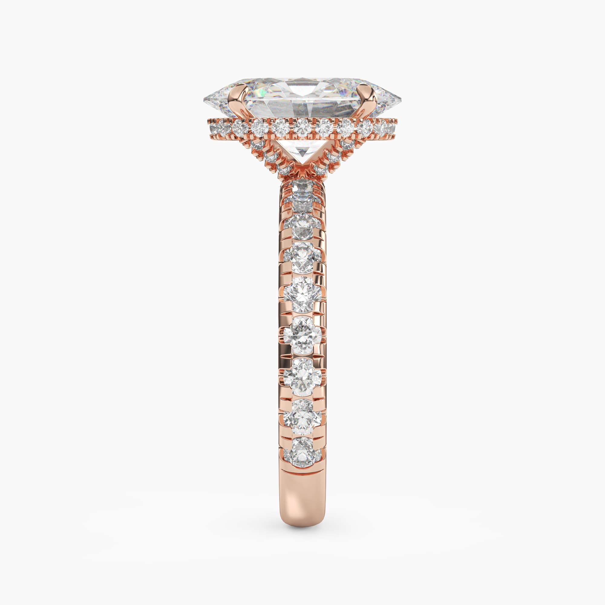 OBSER033 - Oasis Oval engagement ring setting view 9