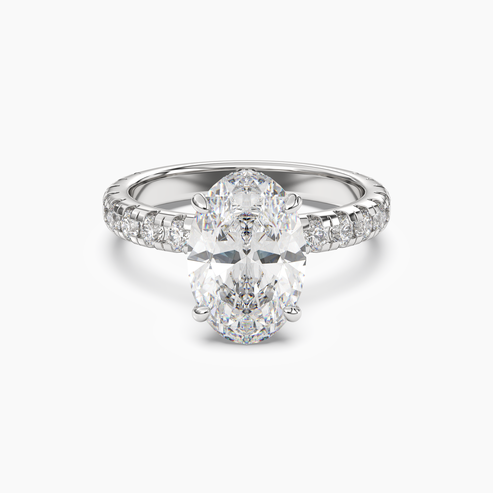OBSER033 - Oasis Oval engagement ring setting view 1