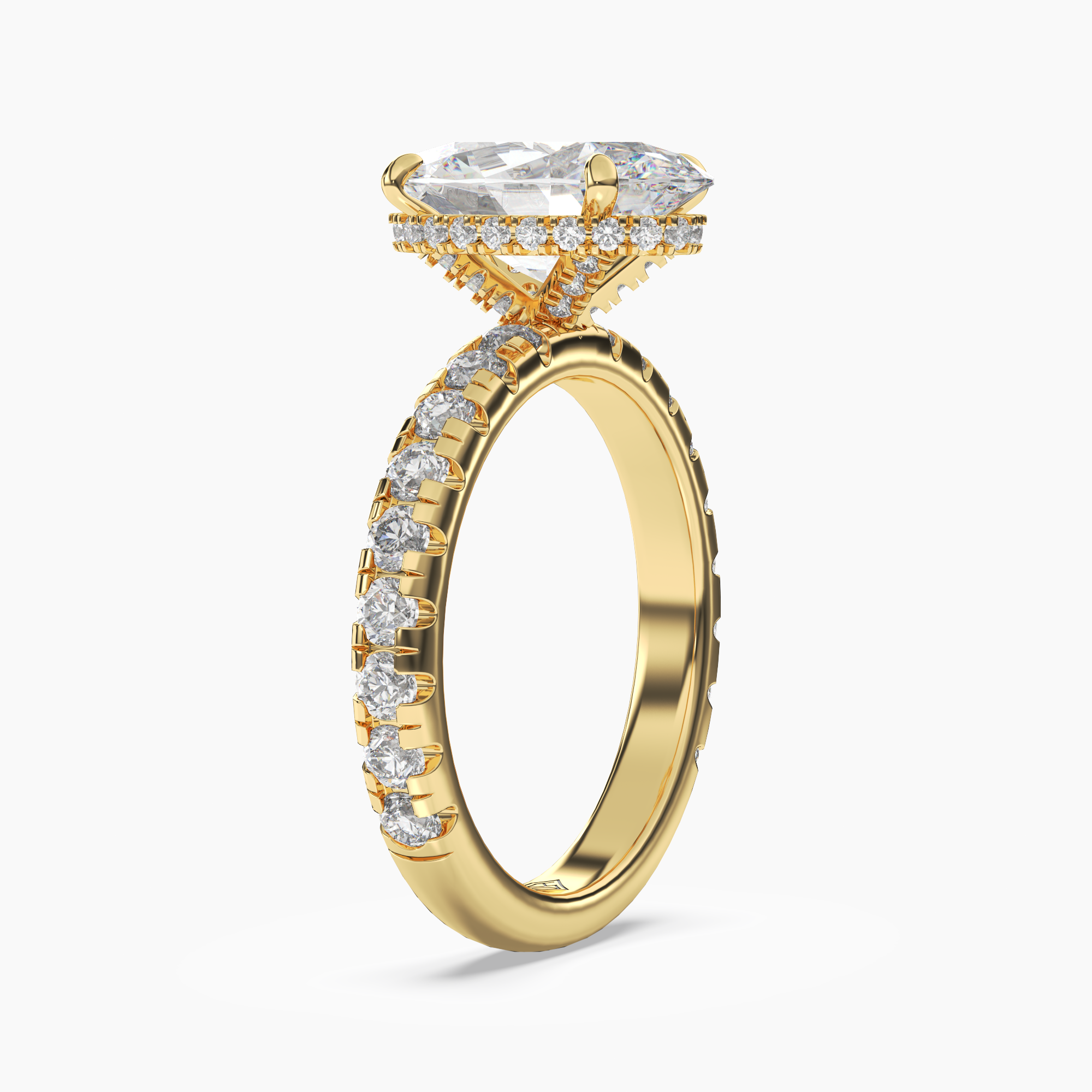OBSER033 - Oasis Oval engagement ring setting view 5