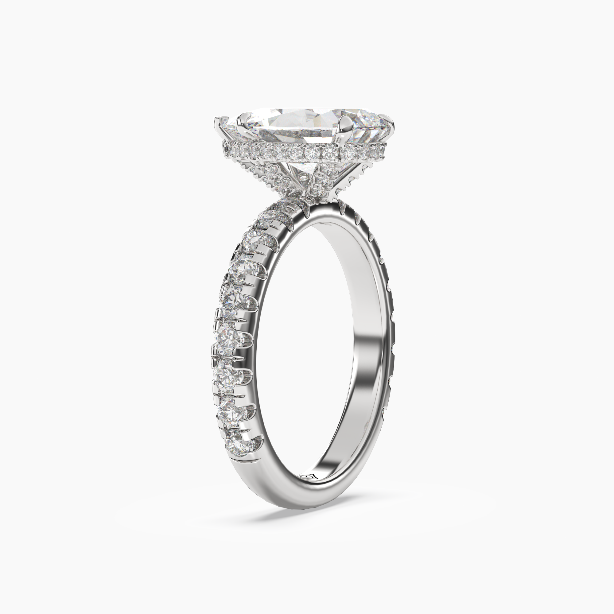 OBSER114 - Oasis Pear engagement ring setting view 2