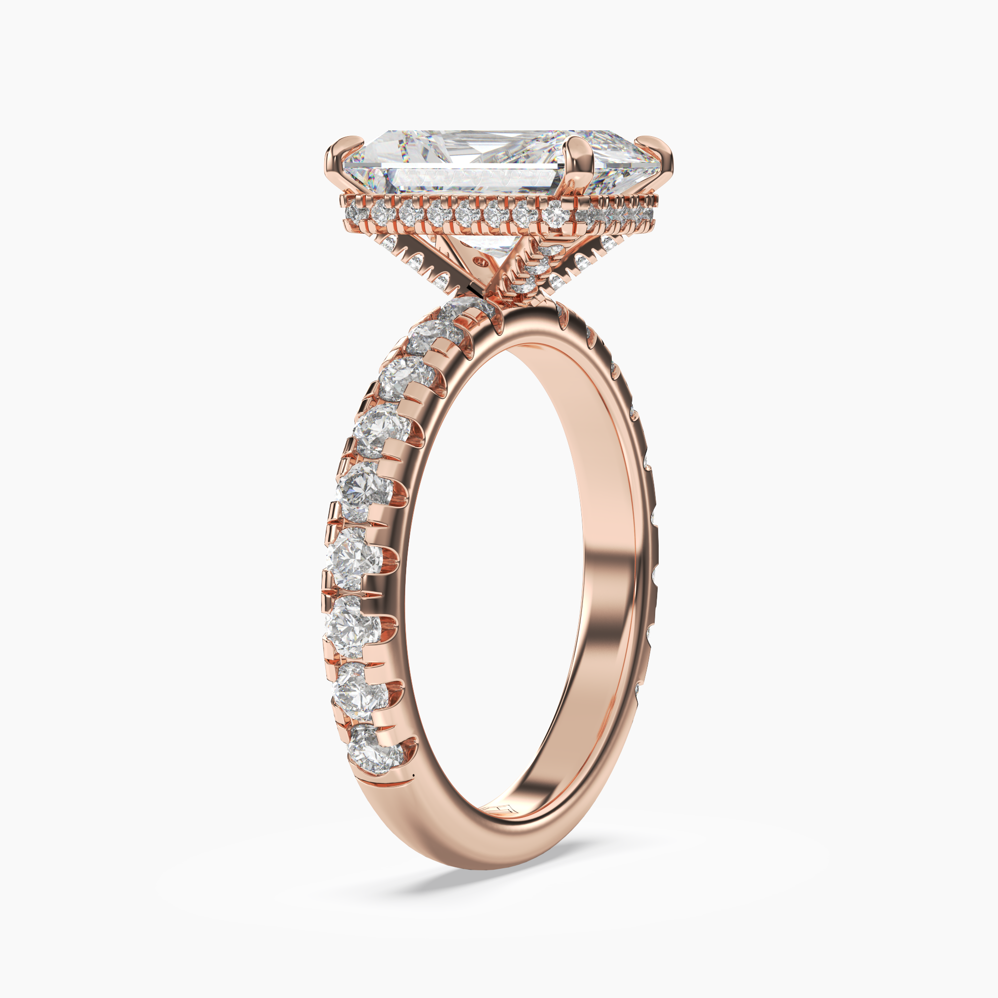 OBSER009 - Oasis Radiant engagement ring setting view 8