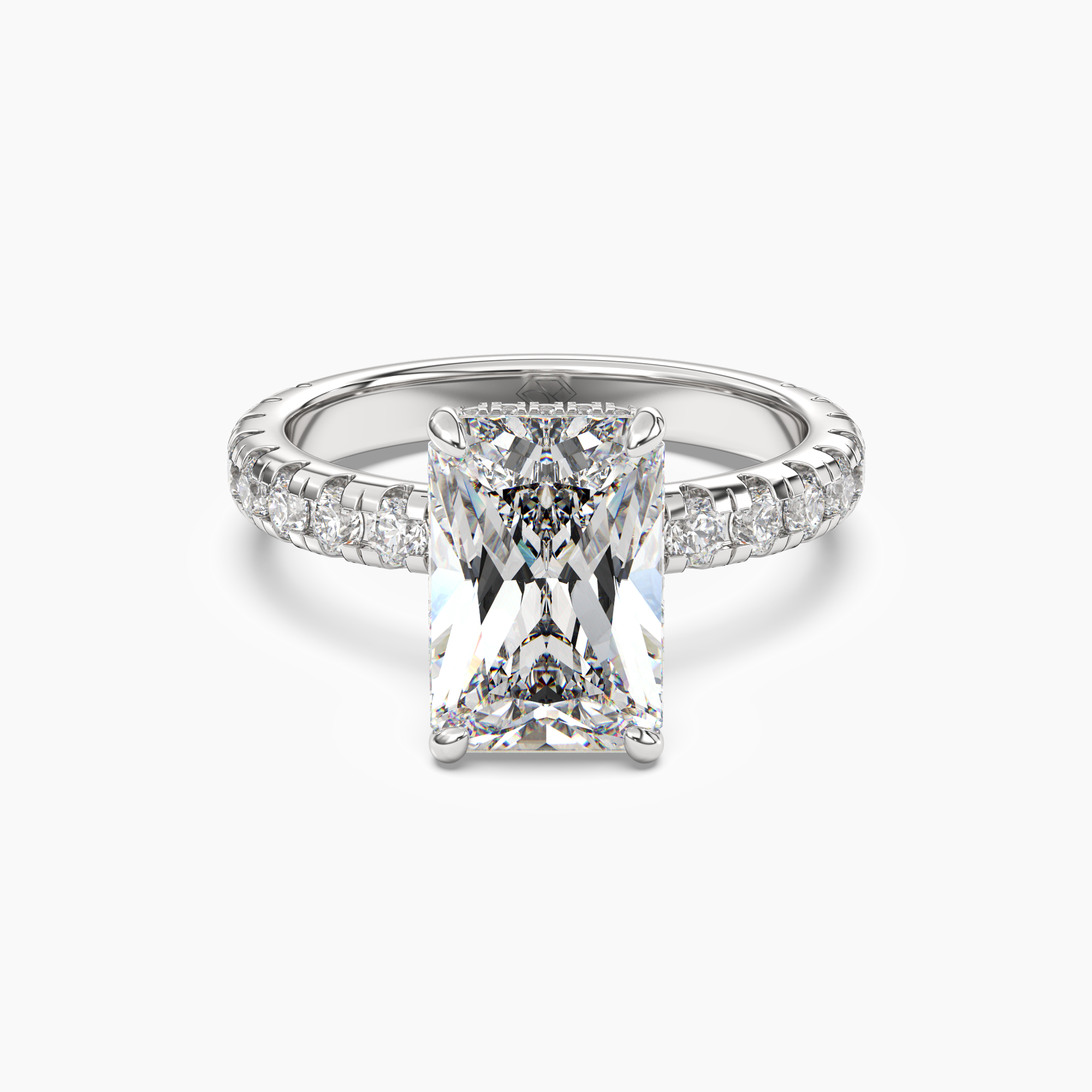 OBSER009 - Oasis Radiant engagement ring setting view 1