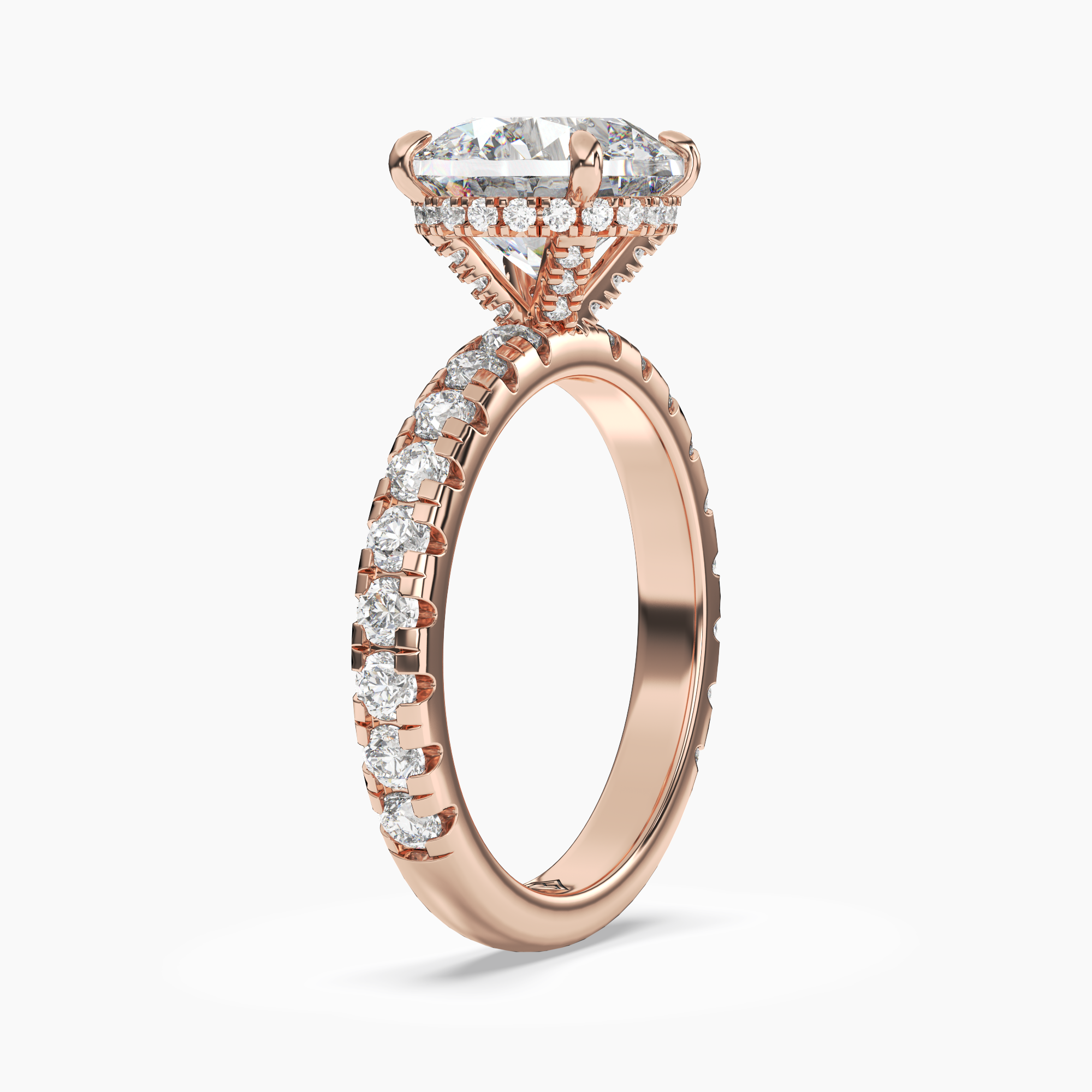 OBSER080 - Oasis Round engagement ring setting view 8