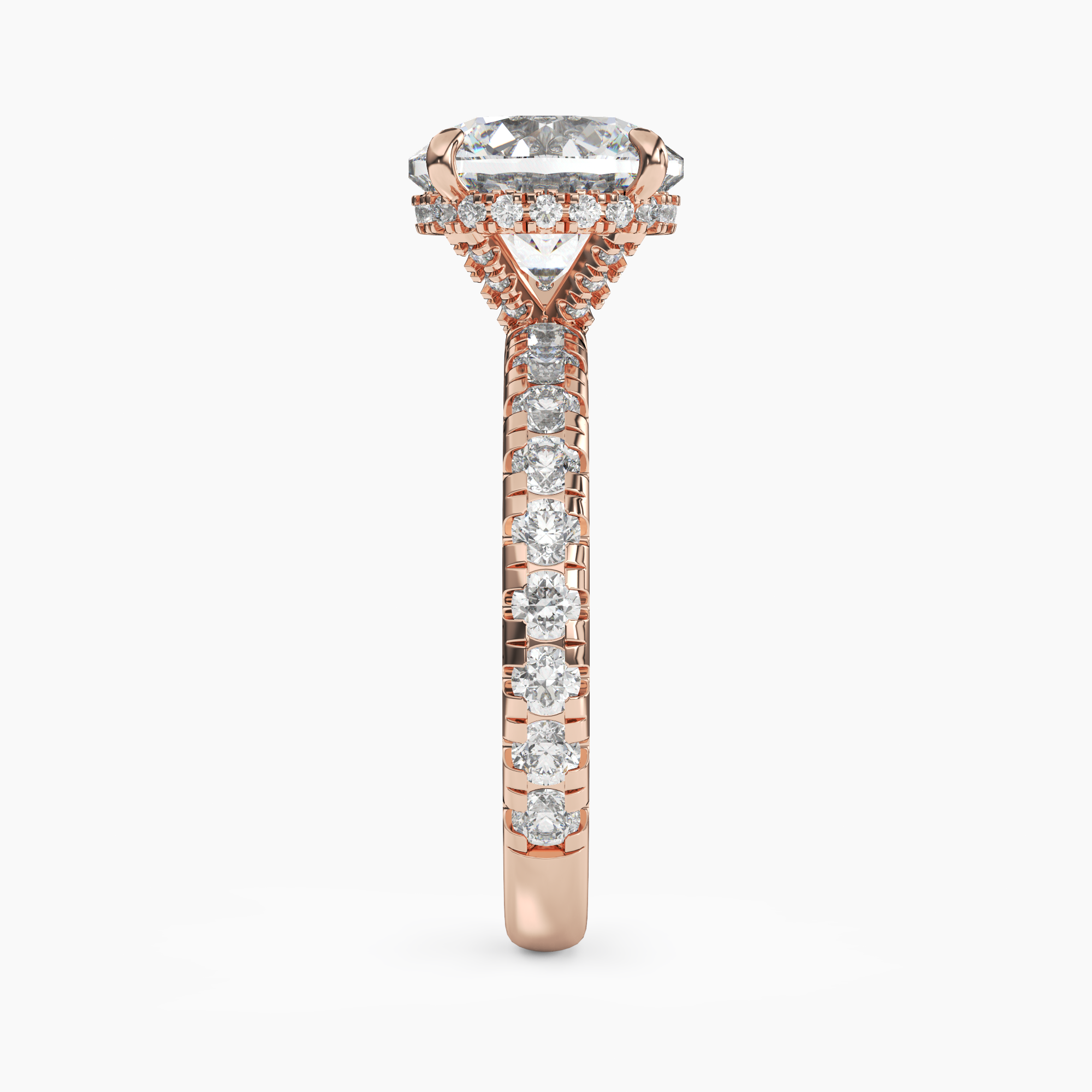 OBSER080 - Oasis Round engagement ring setting view 9