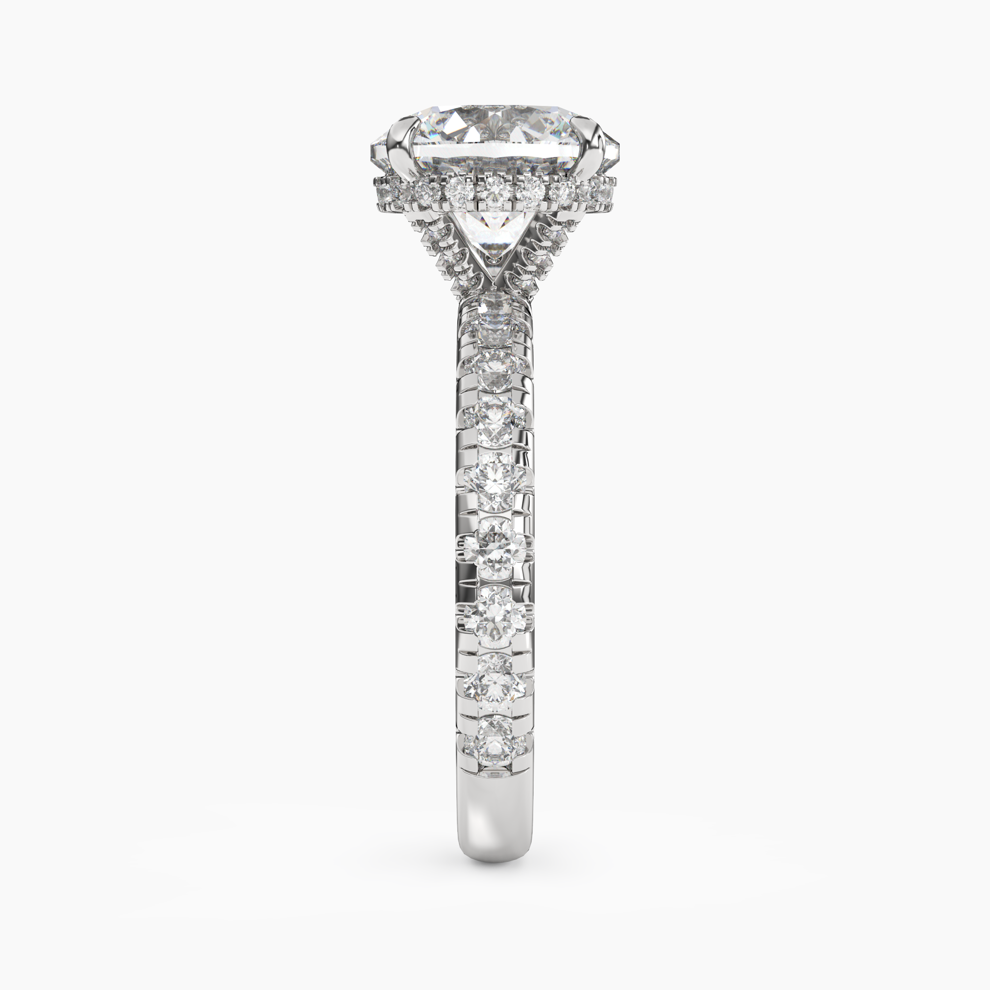 OBSER080 - Oasis Round engagement ring setting view 3