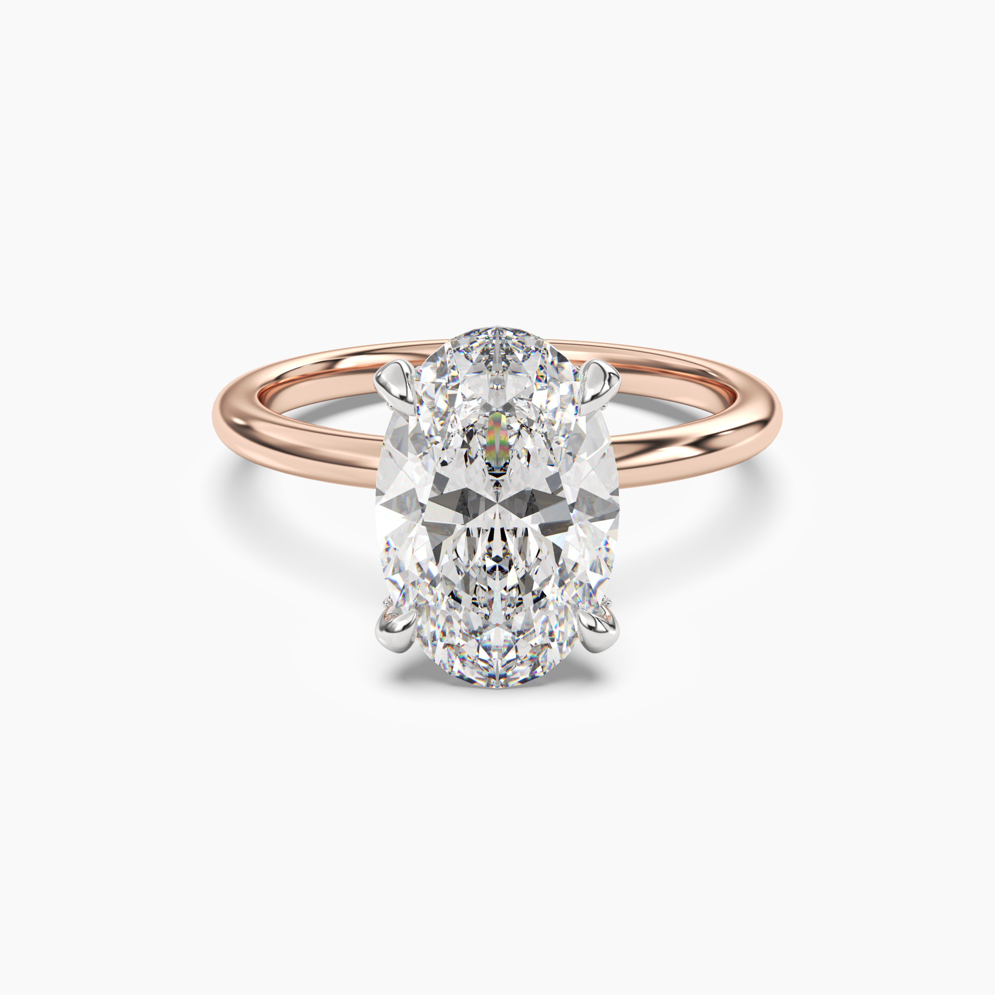 OBSER089 - Silk Oval engagement ring setting view 7