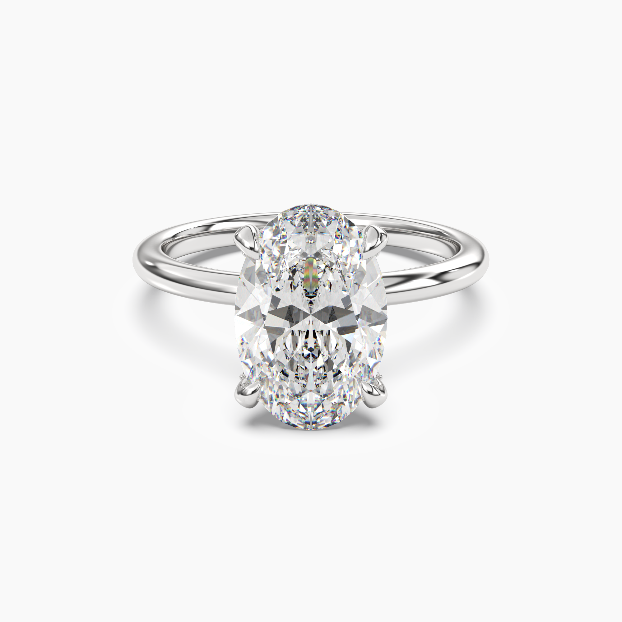 OBSER089 - Silk Oval engagement ring setting view 1