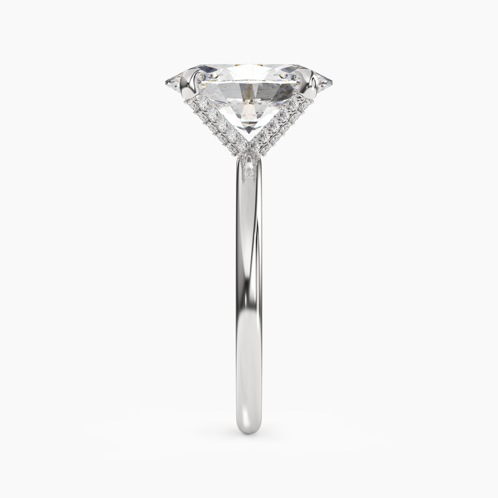 OBSER089 - Silk Oval engagement ring setting view 3