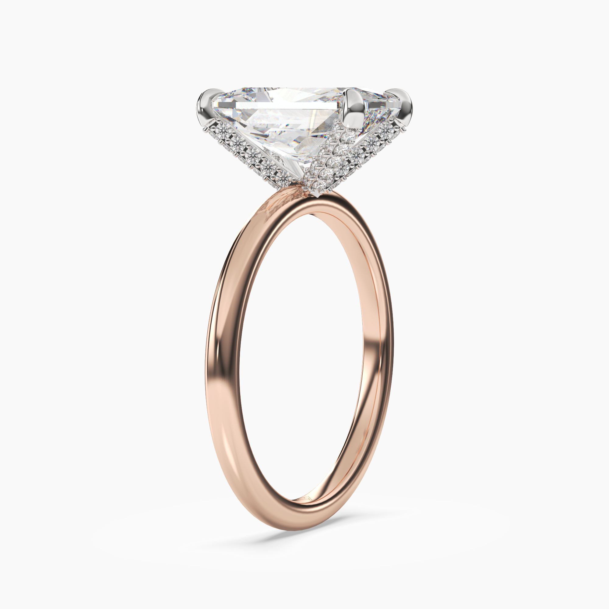 OBSER223 - Silk Radiant engagement ring setting view 8