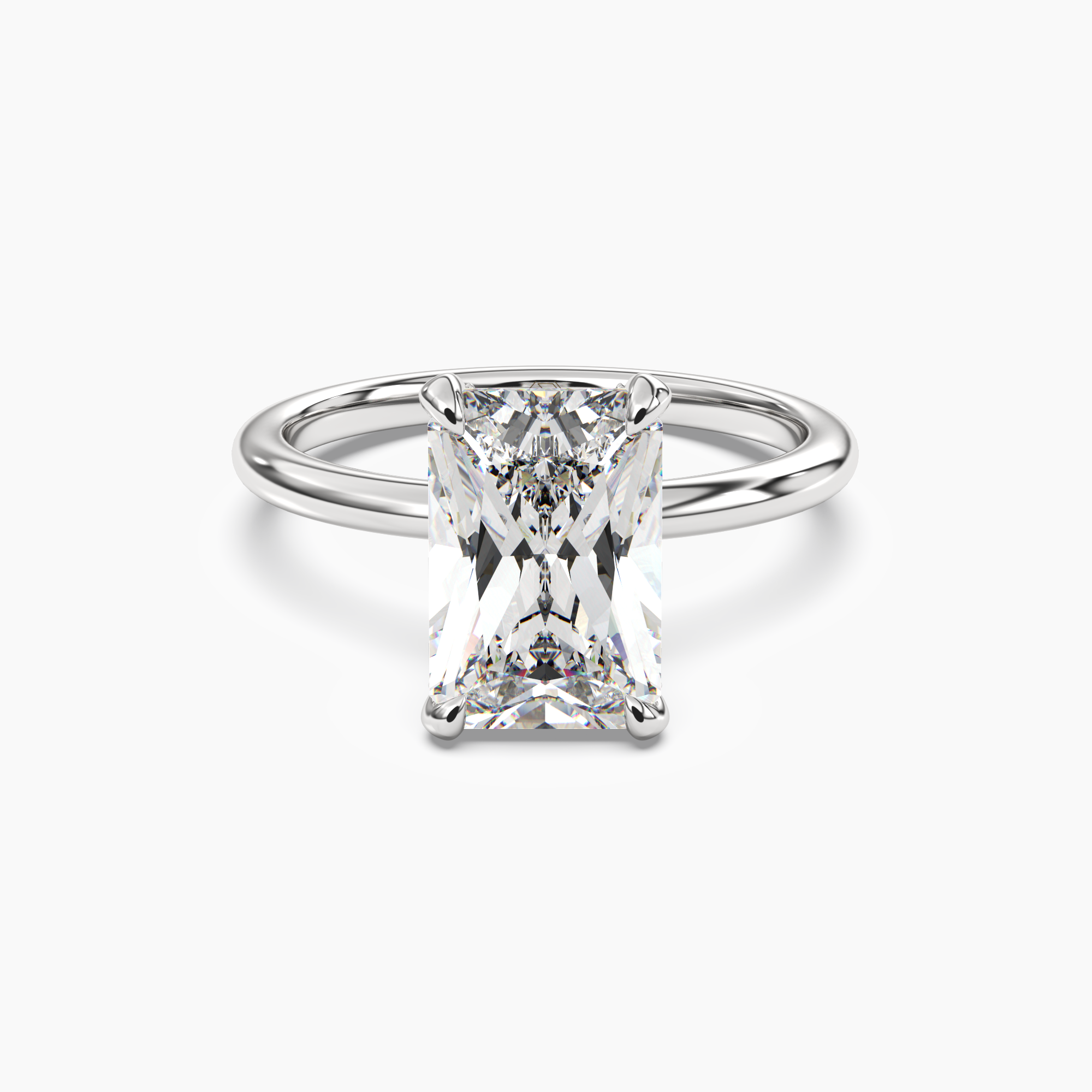 OBSER223 - Silk Radiant engagement ring setting view 1