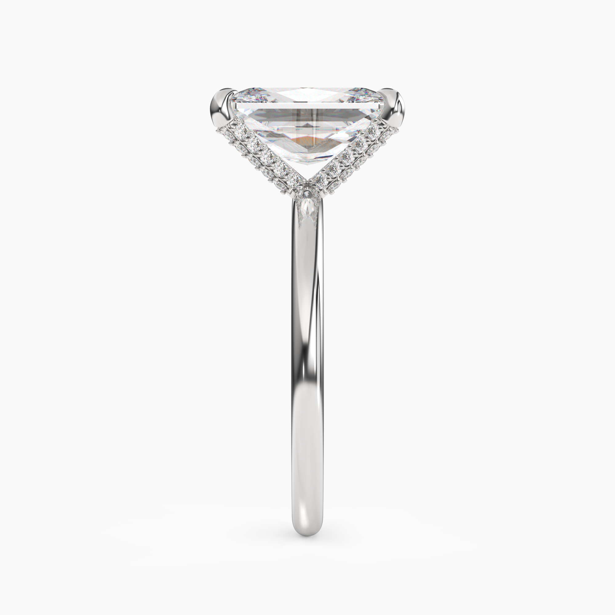 OBSER223 - Silk Radiant engagement ring setting view 3