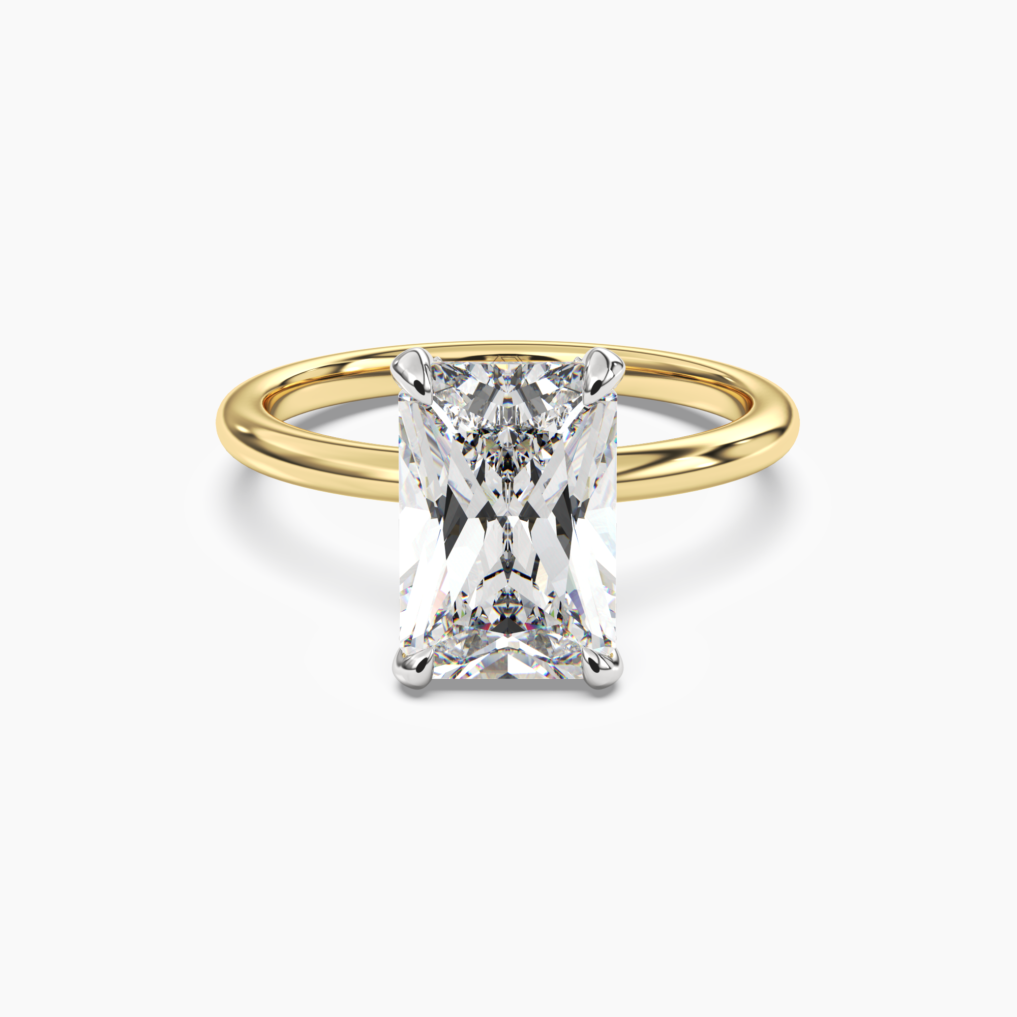 OBSER223 - Silk Radiant engagement ring setting view 4
