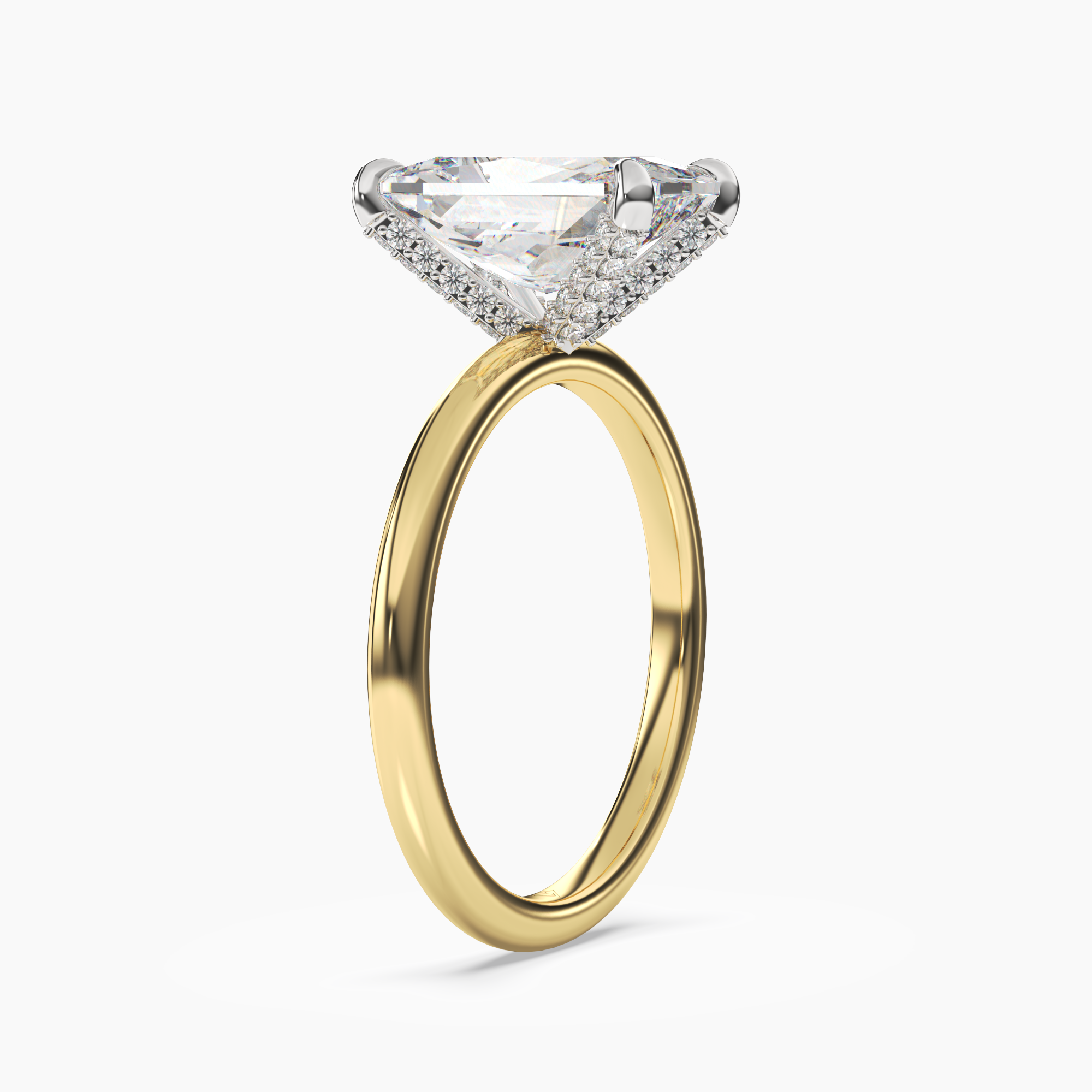 OBSER223 - Silk Radiant engagement ring setting view 5