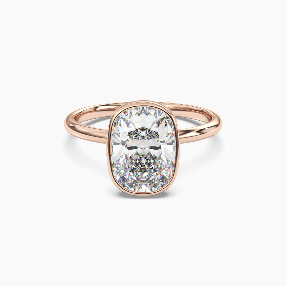 OBSER211 - Bezel Cushion engagement ring setting view 7