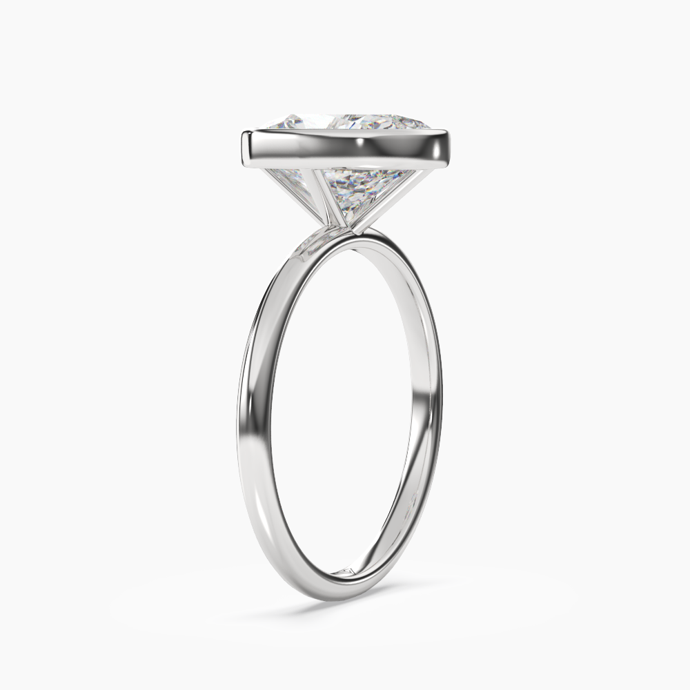 OBSER211 - Bezel Cushion engagement ring setting view 2