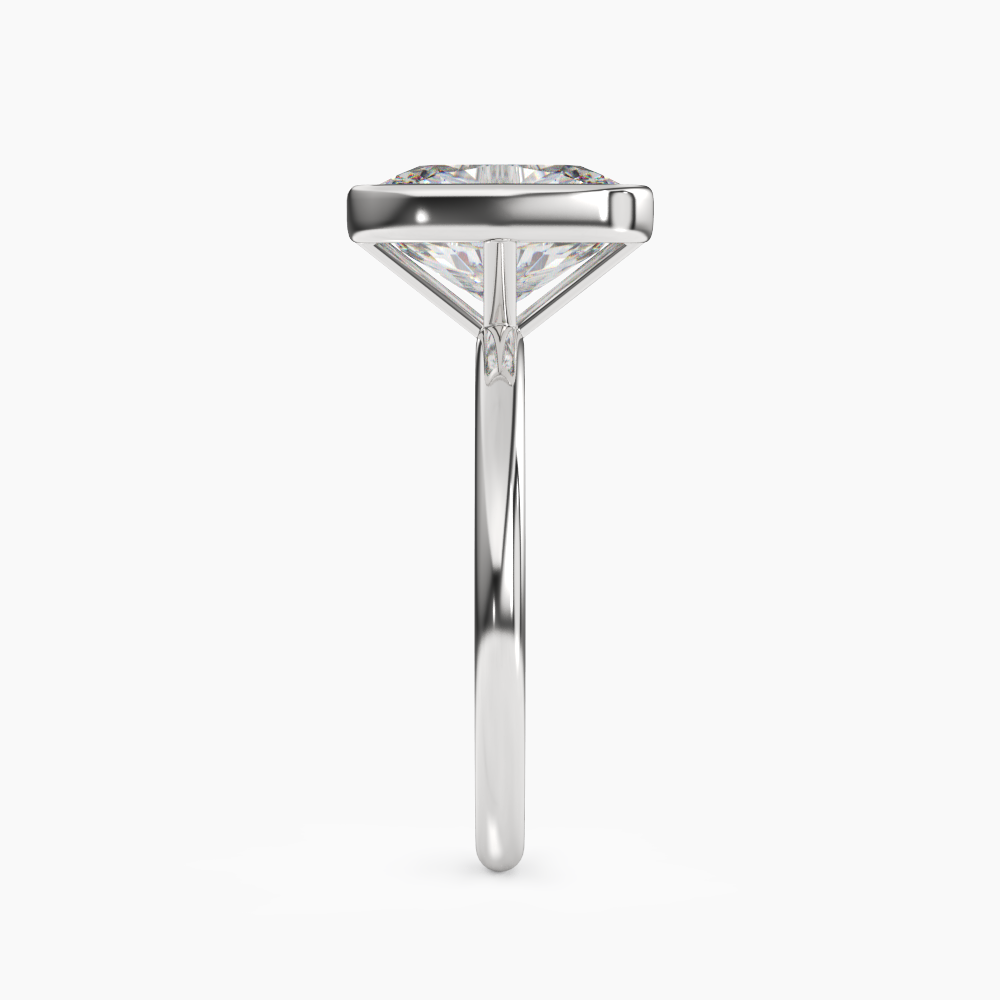 OBSER211 - Bezel Cushion engagement ring setting view 3