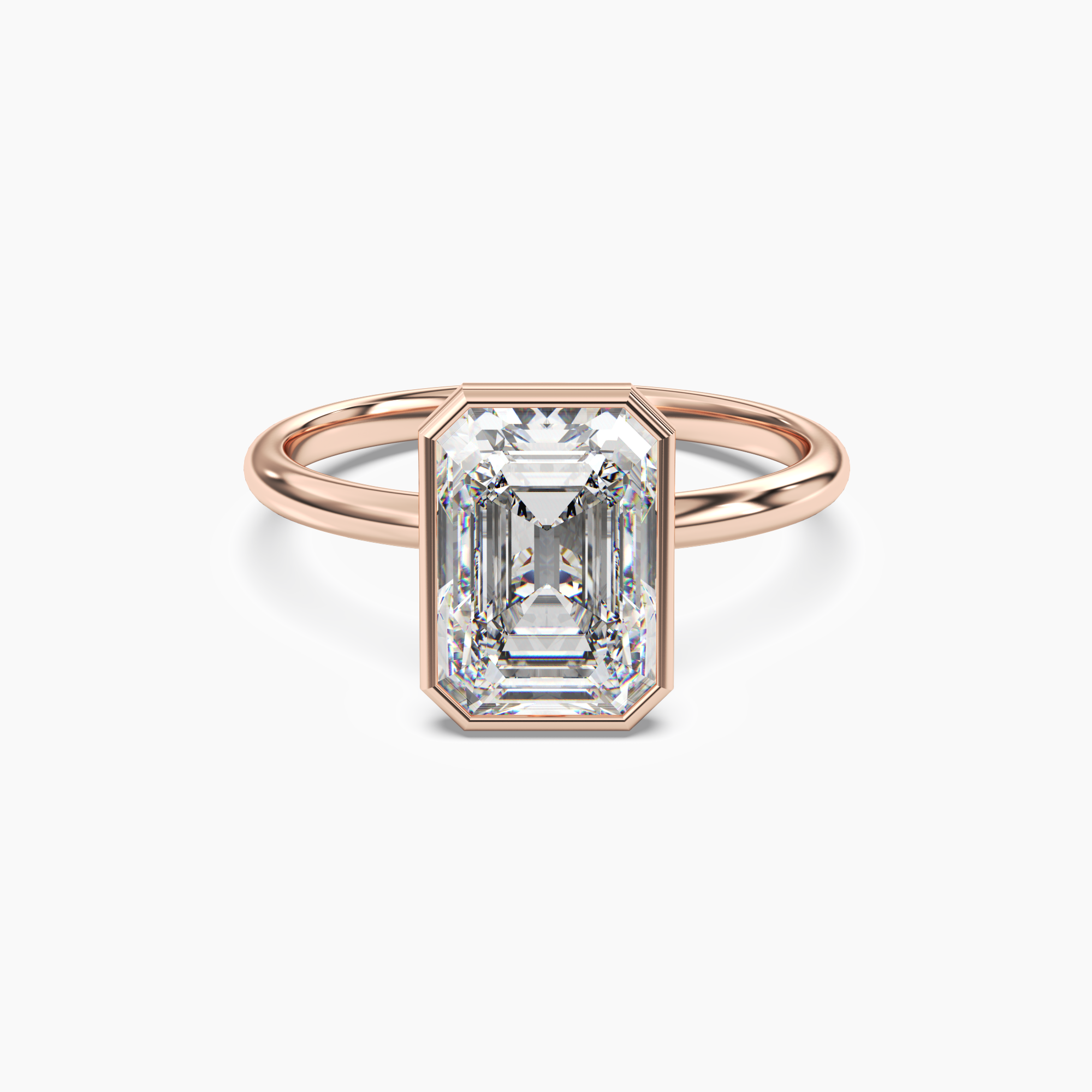 OBSER035 - Bezel Emerald engagement ring setting view 7