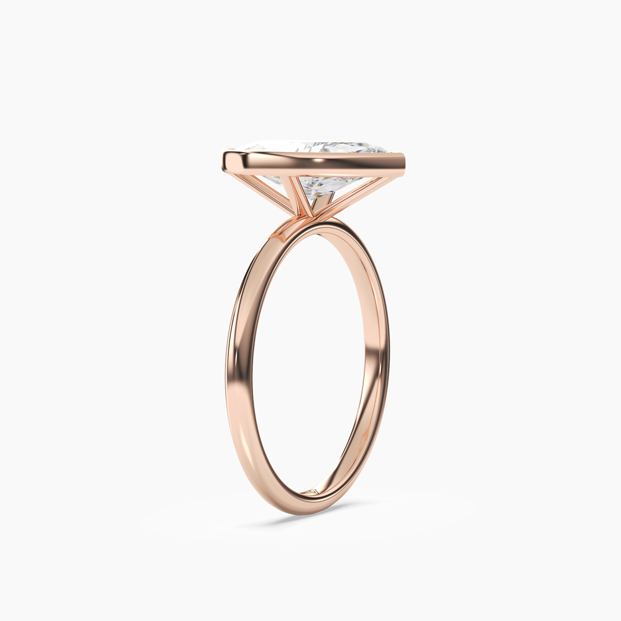 OBSER210 - Bezel Marquise engagement ring setting view 8