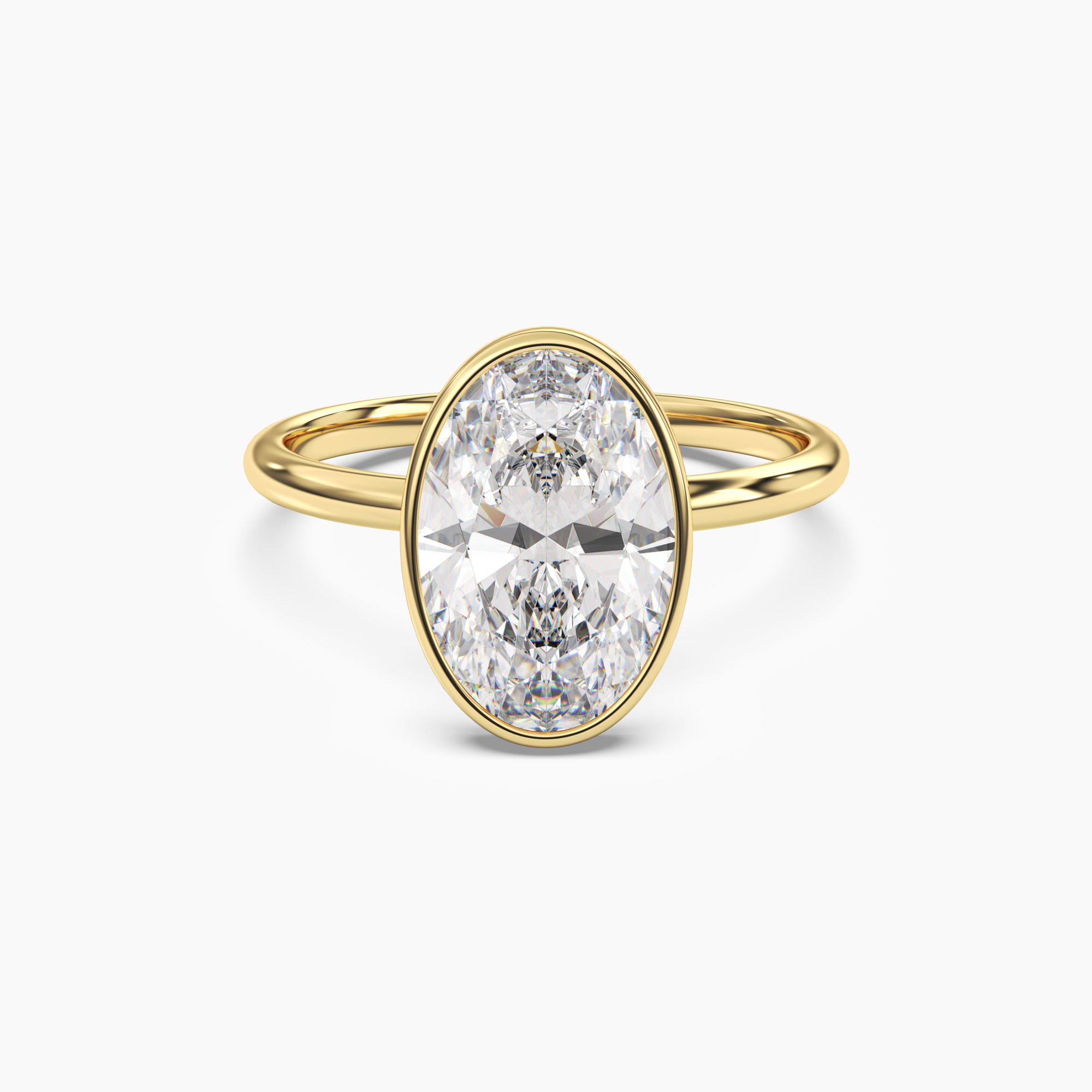 OBSER038 - Bezel Oval engagement ring setting view 4