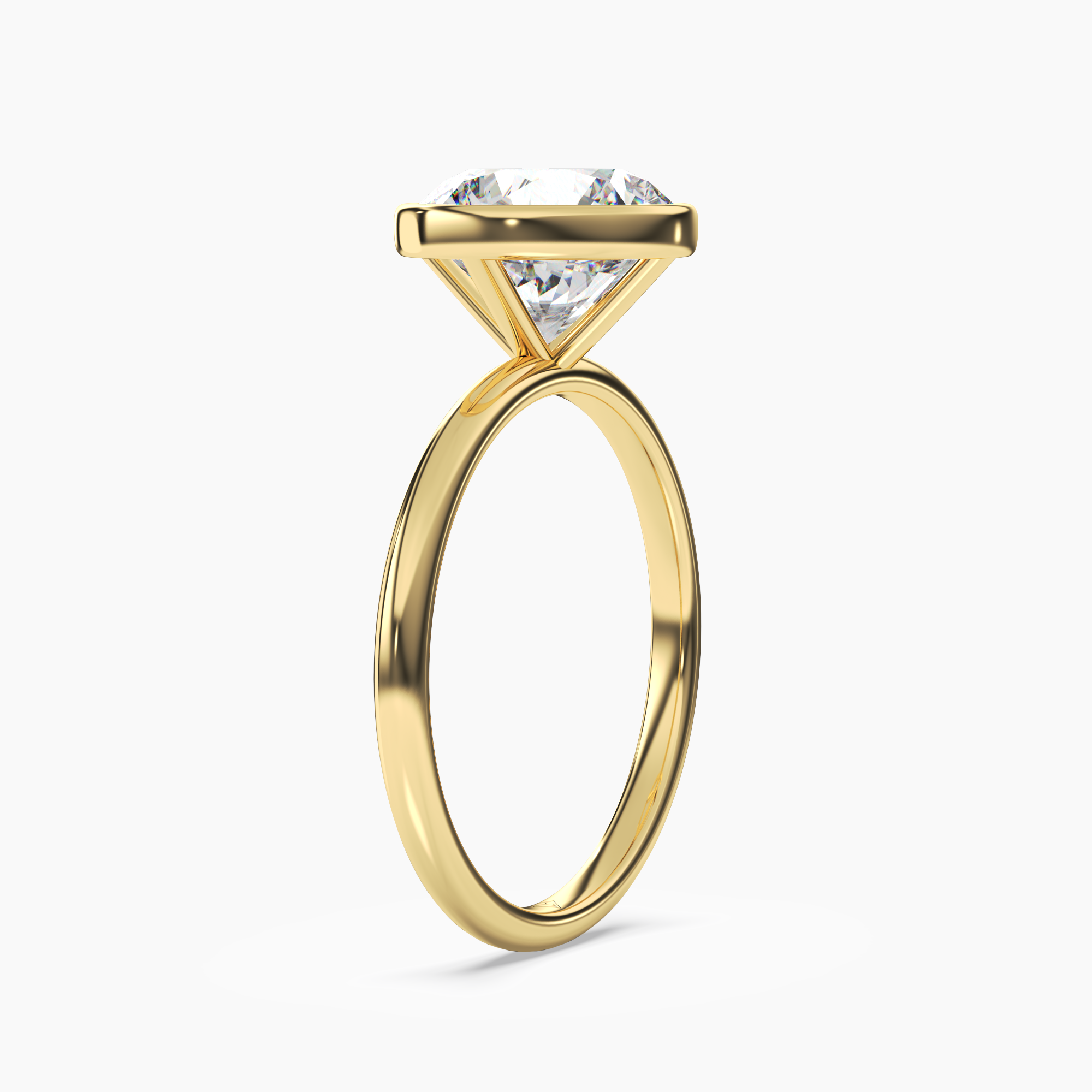 OBSER123 - Bezel Round engagement ring setting view 5