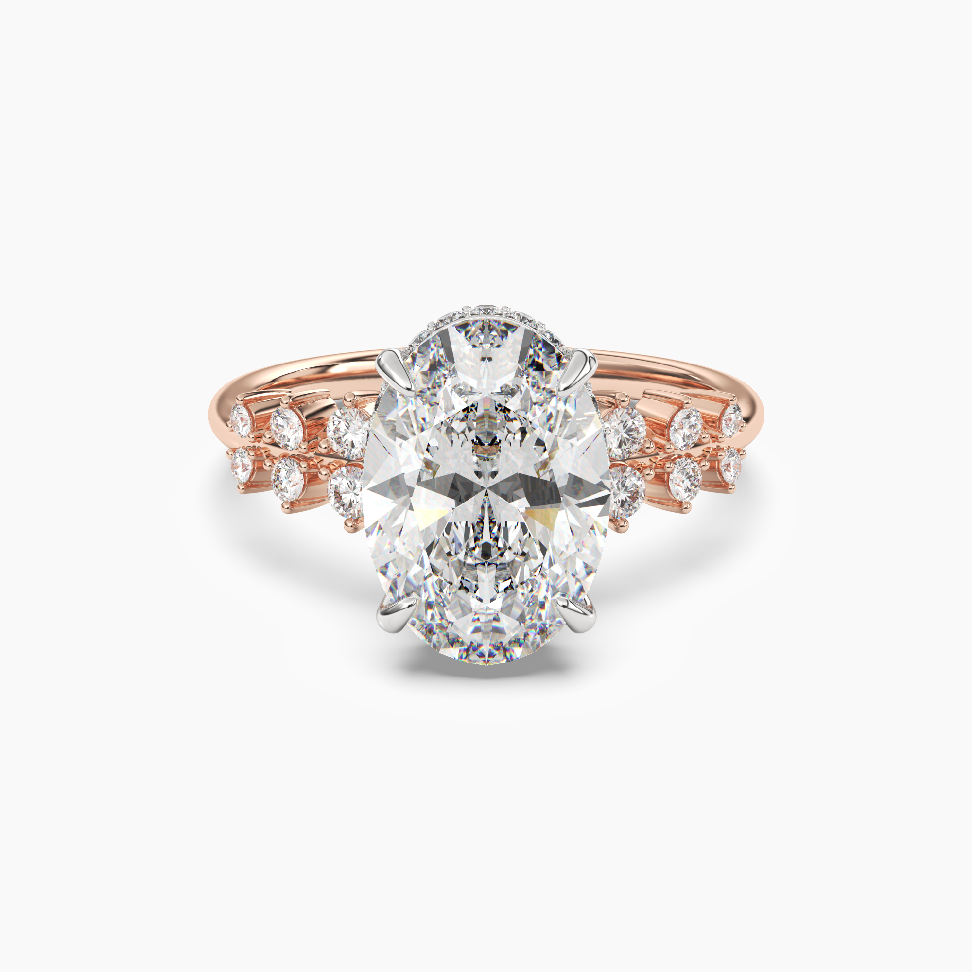 OBSER054 - Violet Oval engagement ring setting view 7