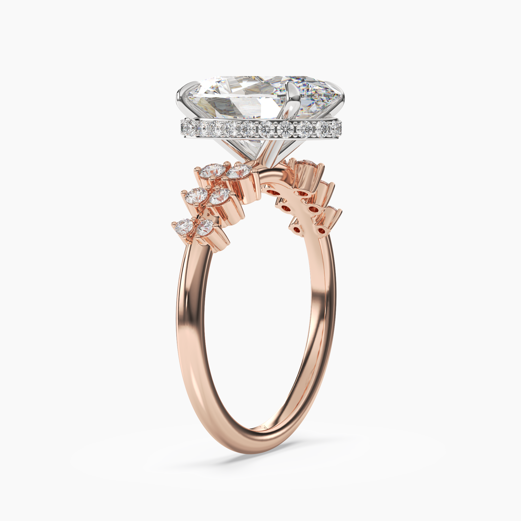 OBSER054 - Violet Oval engagement ring setting view 8