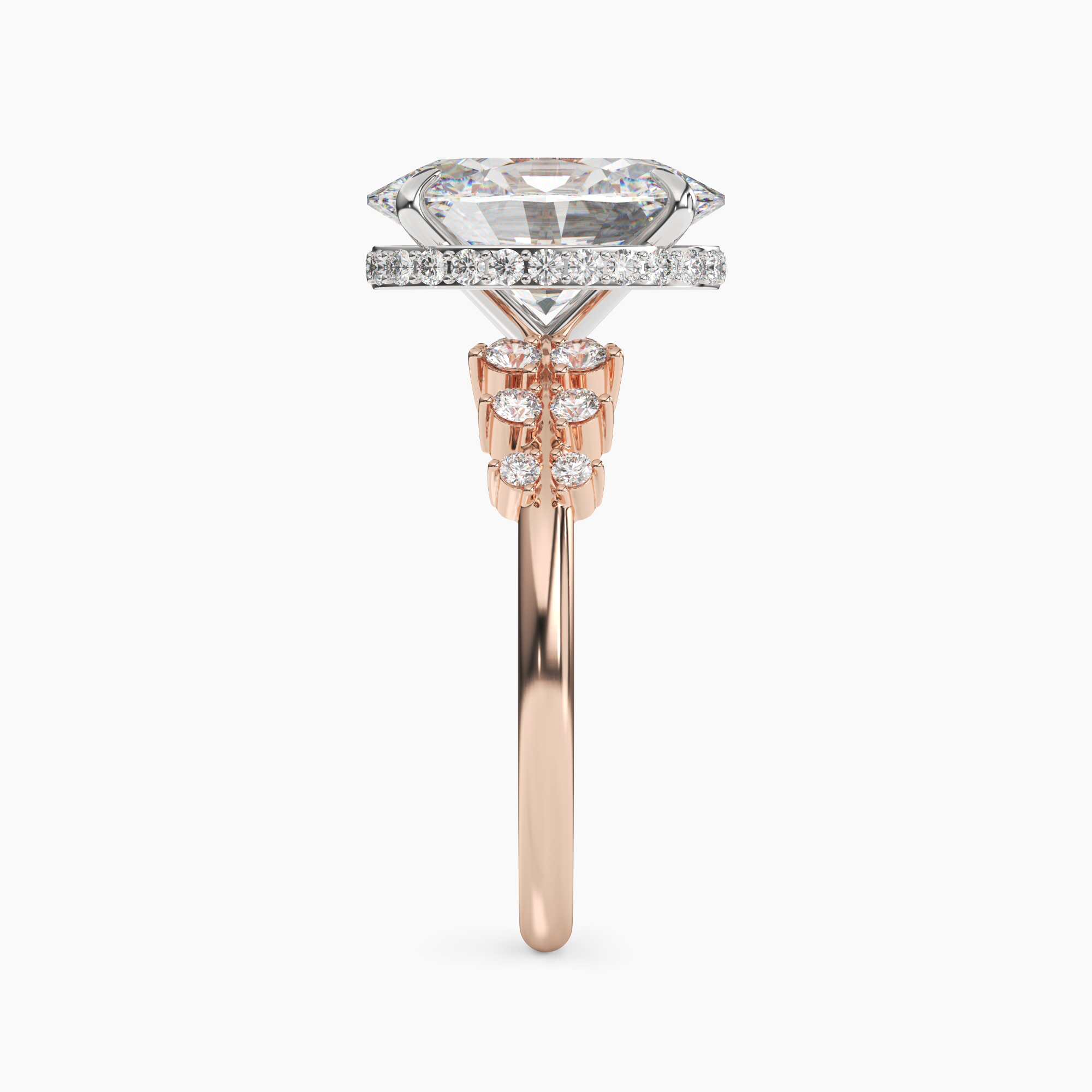OBSER054 - Violet Oval engagement ring setting view 9