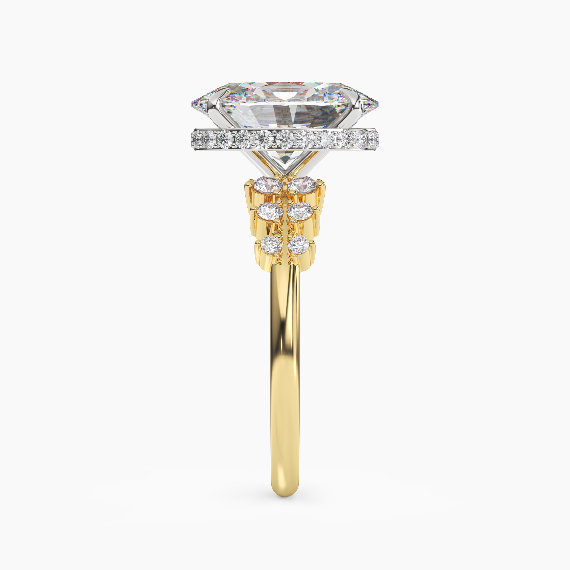 OBSER054 - Violet Oval engagement ring setting view 6