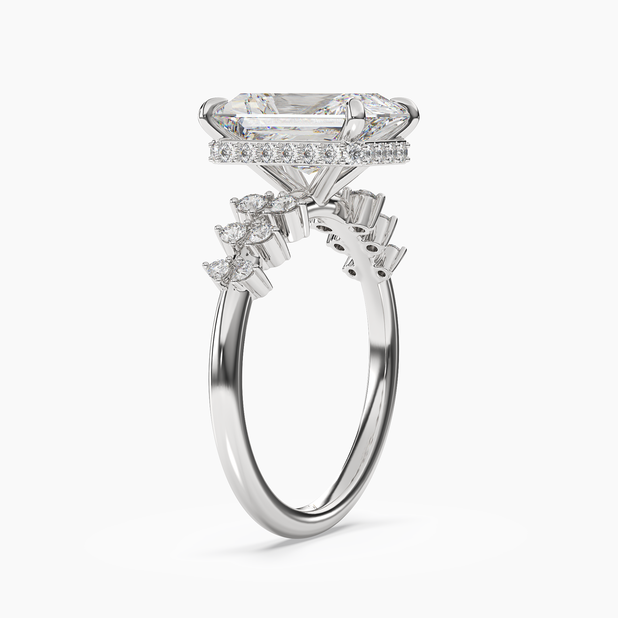 OBSER053 - Violet Radiant engagement ring setting view 2
