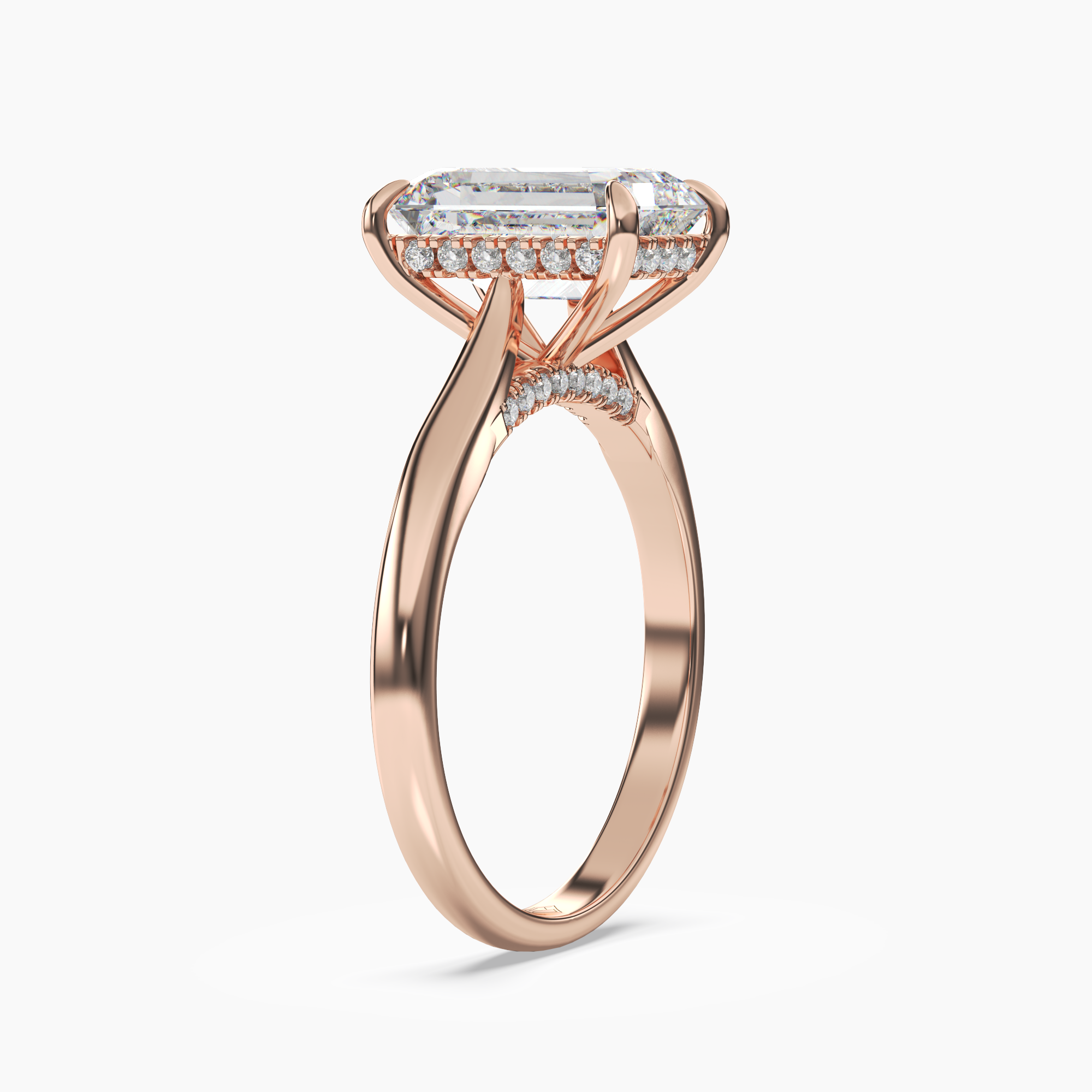 OBSER052 - Hestia Emerald engagement ring setting view 8
