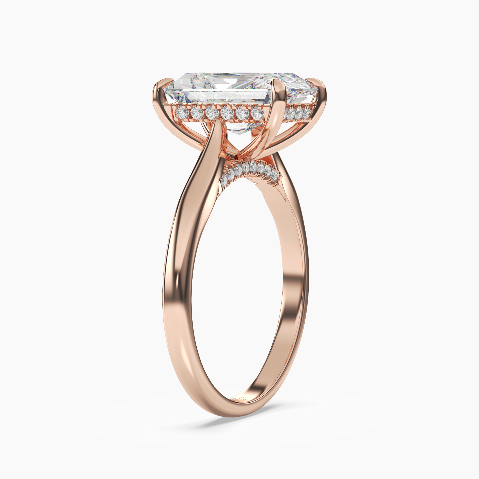 OBSER024 - Hestia Radiant engagement ring setting view 8