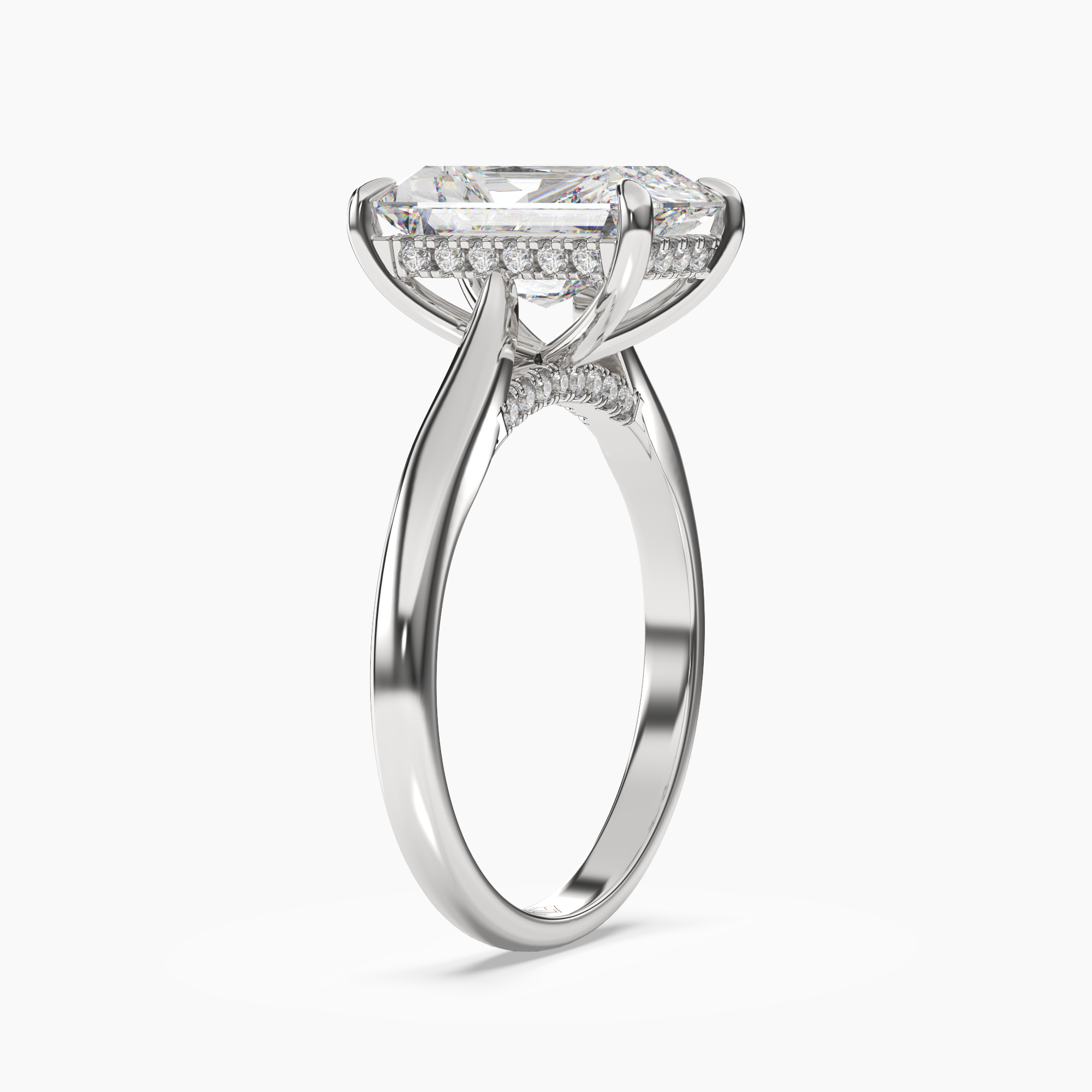 OBSER024 - Hestia Radiant engagement ring setting view 2