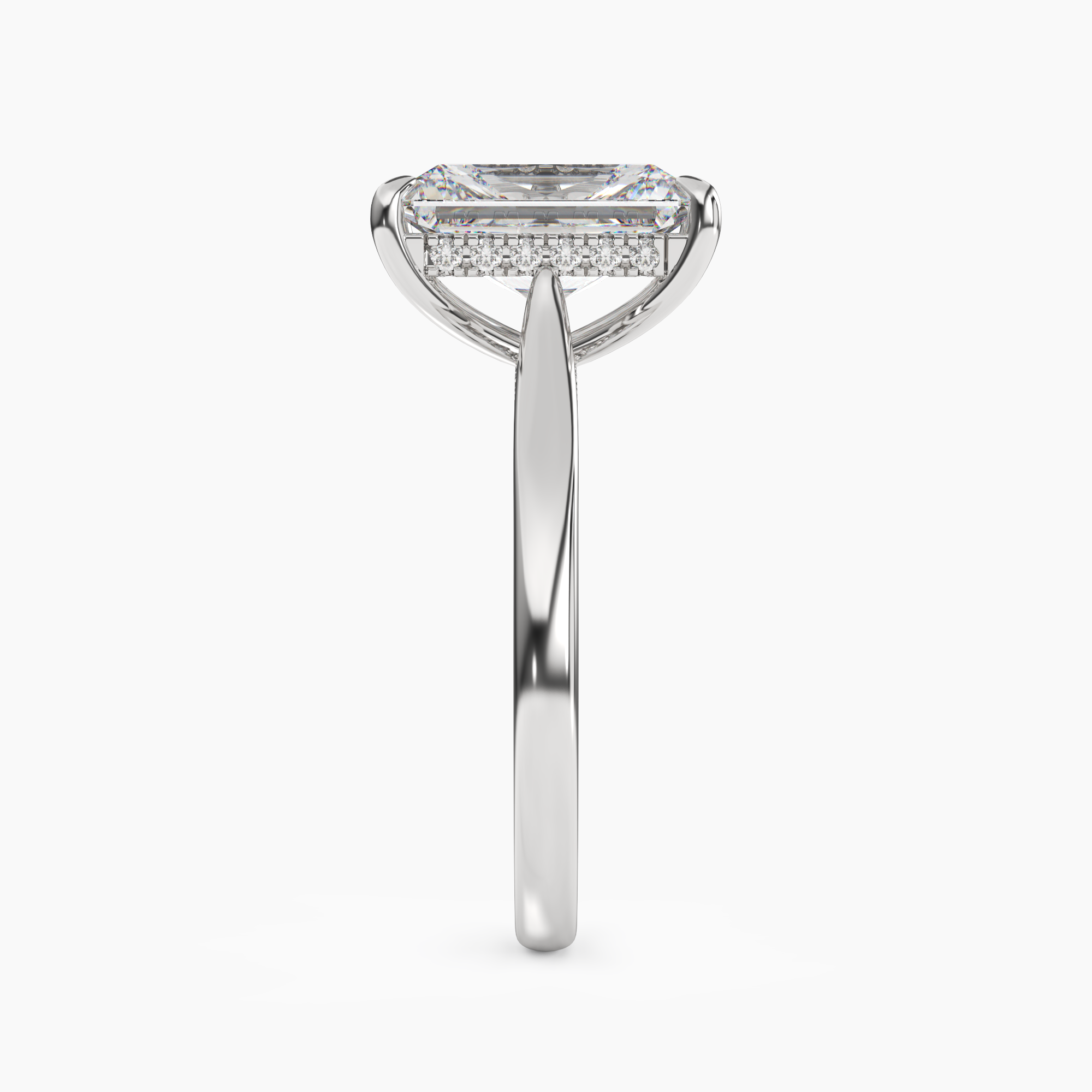 OBSER024 - Hestia Radiant engagement ring setting view 3