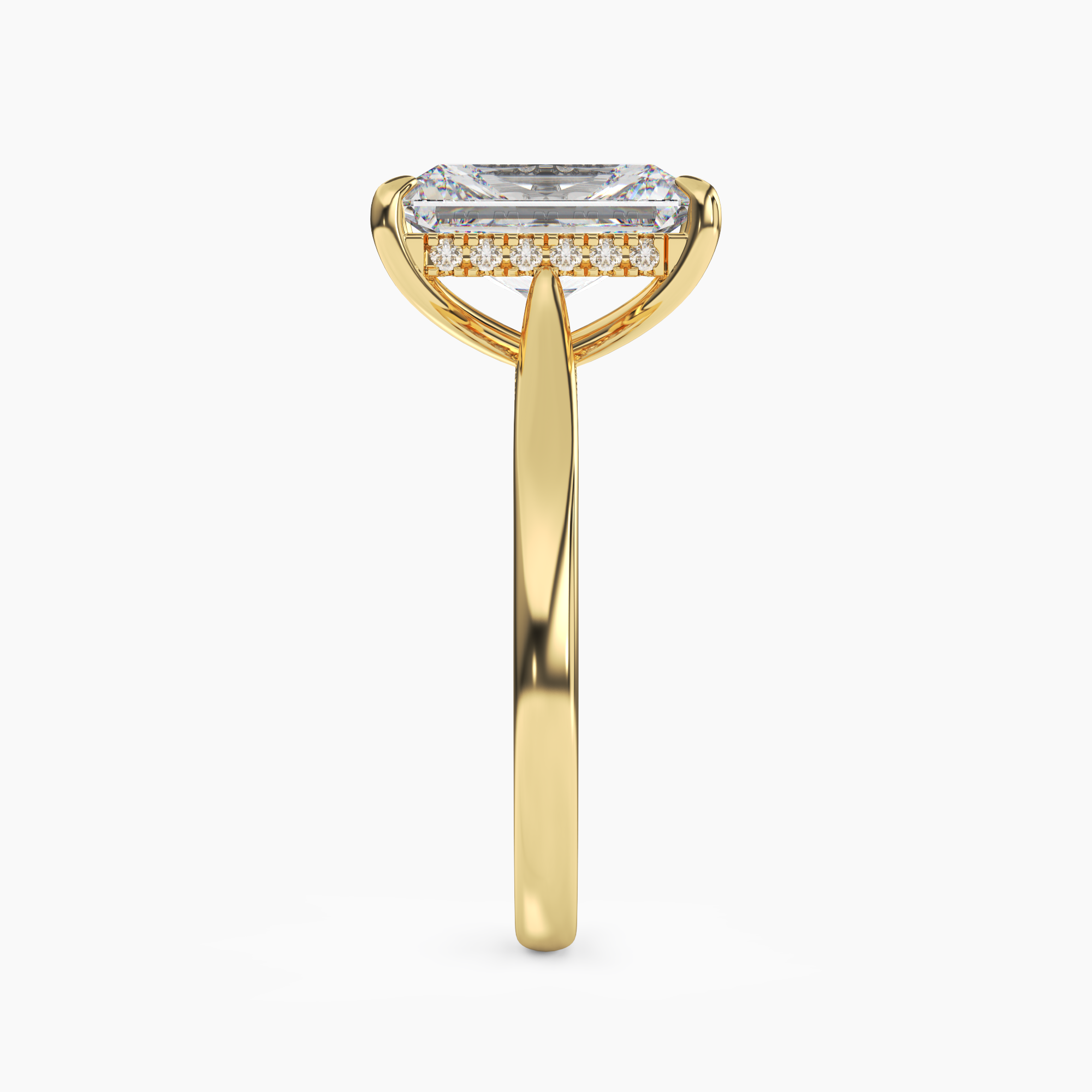 OBSER024 - Hestia Radiant engagement ring setting view 6