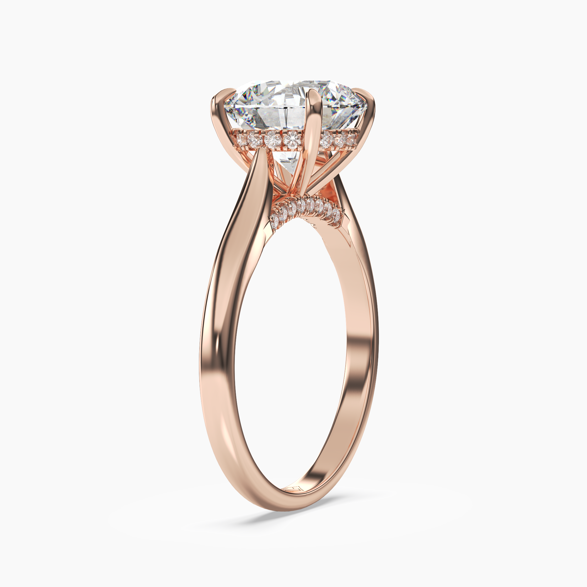 OBSER122 - Hestia Round engagement ring setting view 8