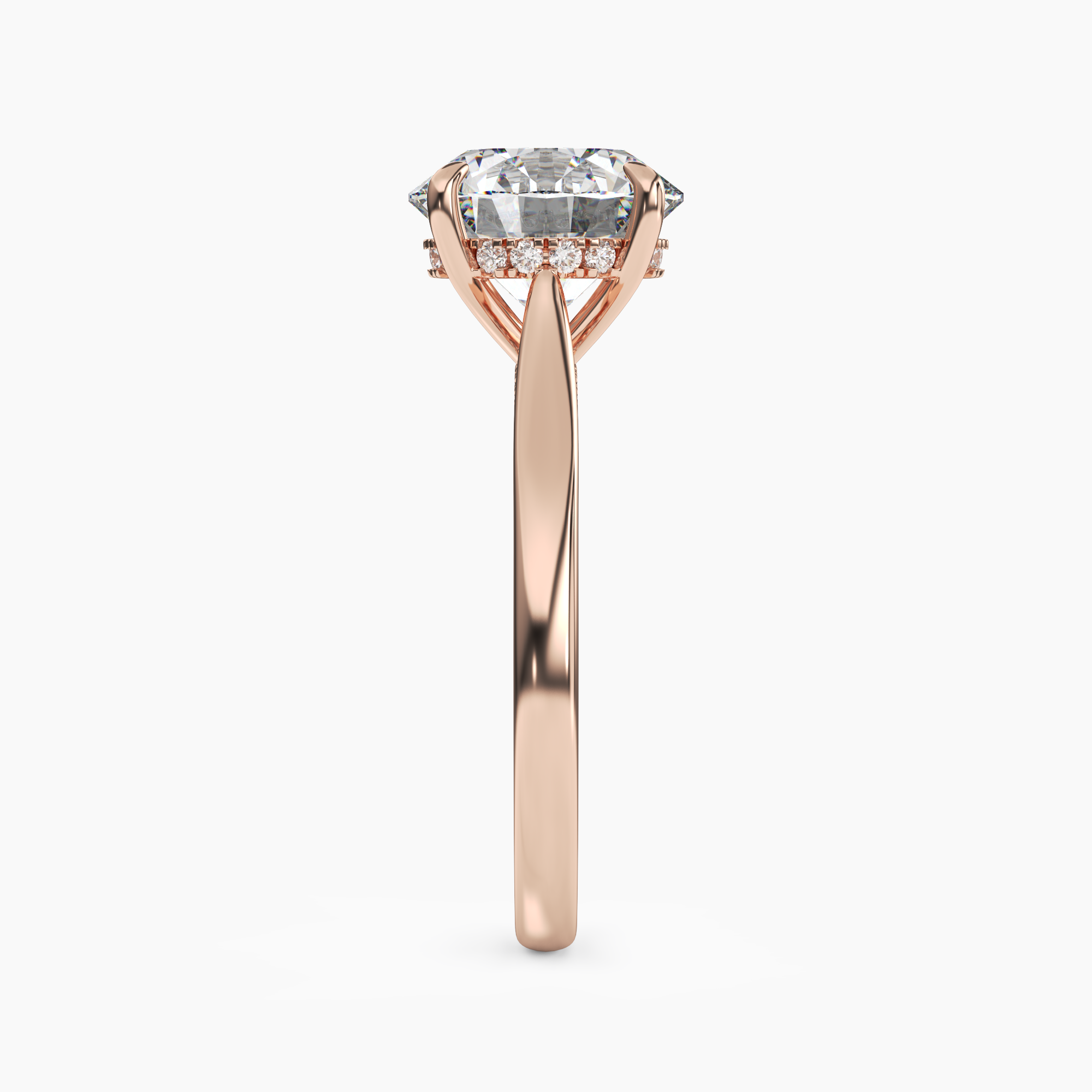 OBSER122 - Hestia Round engagement ring setting view 9