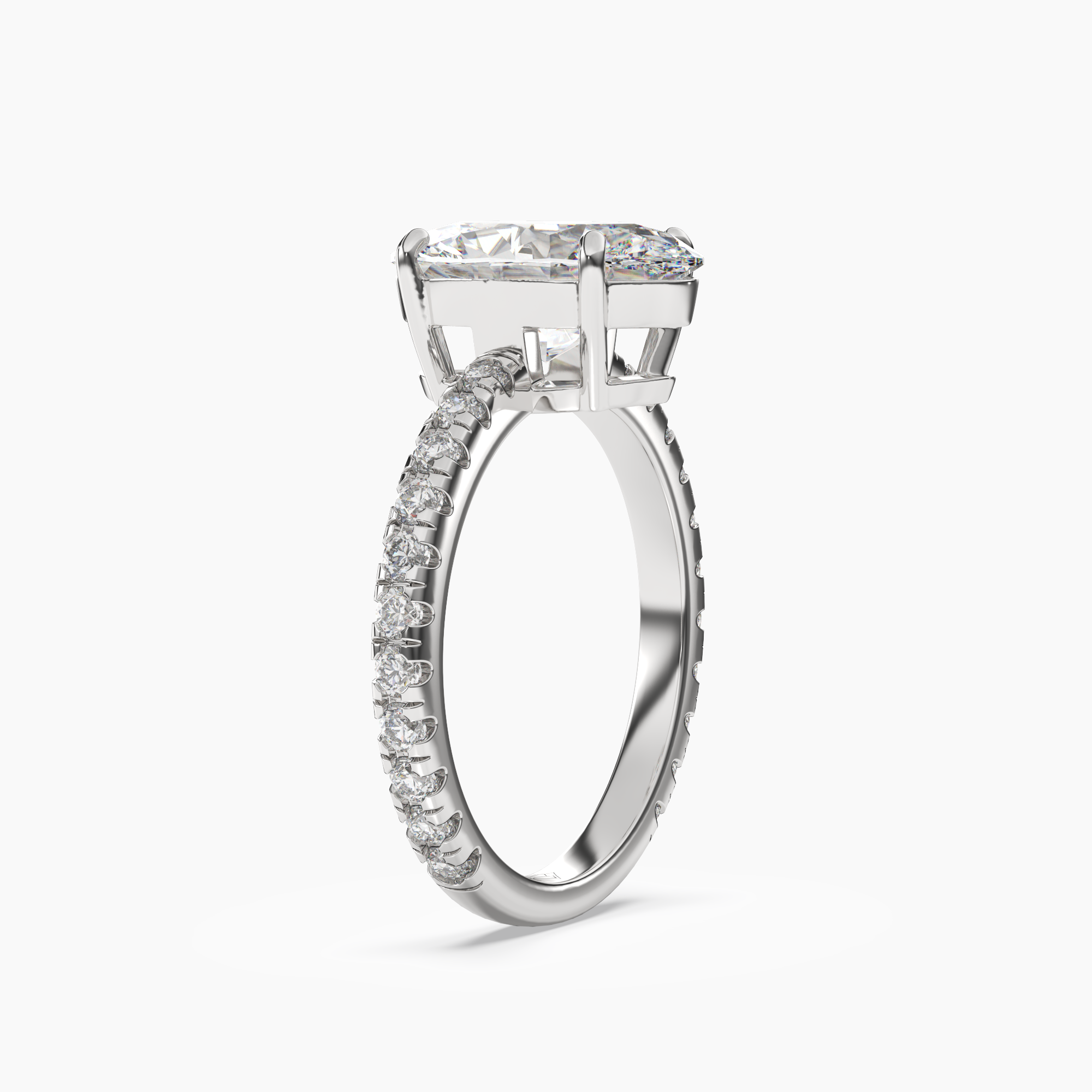 OBSER088 - Cascade Oval engagement ring setting view 2