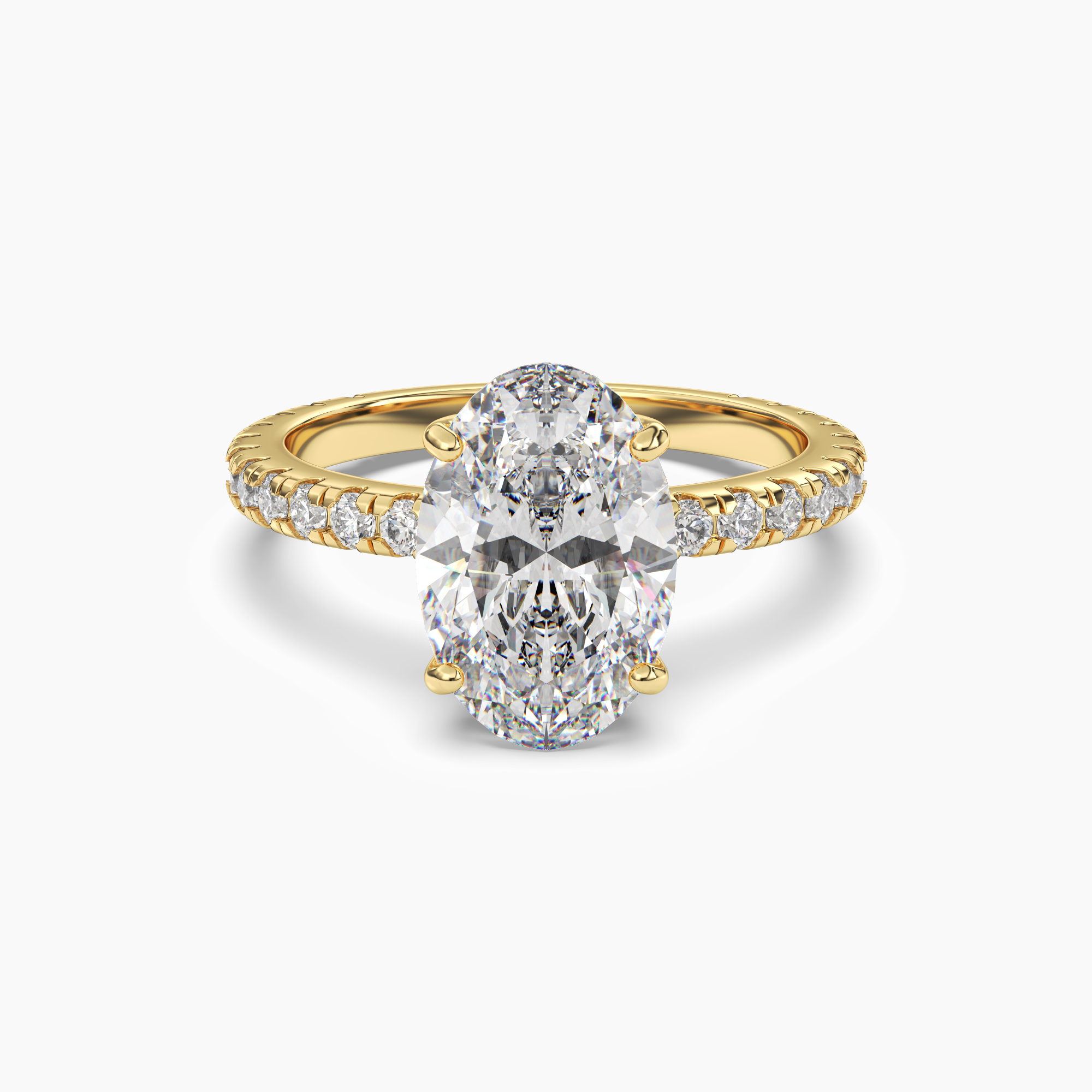 OBSER088 - Cascade Oval engagement ring setting view 4