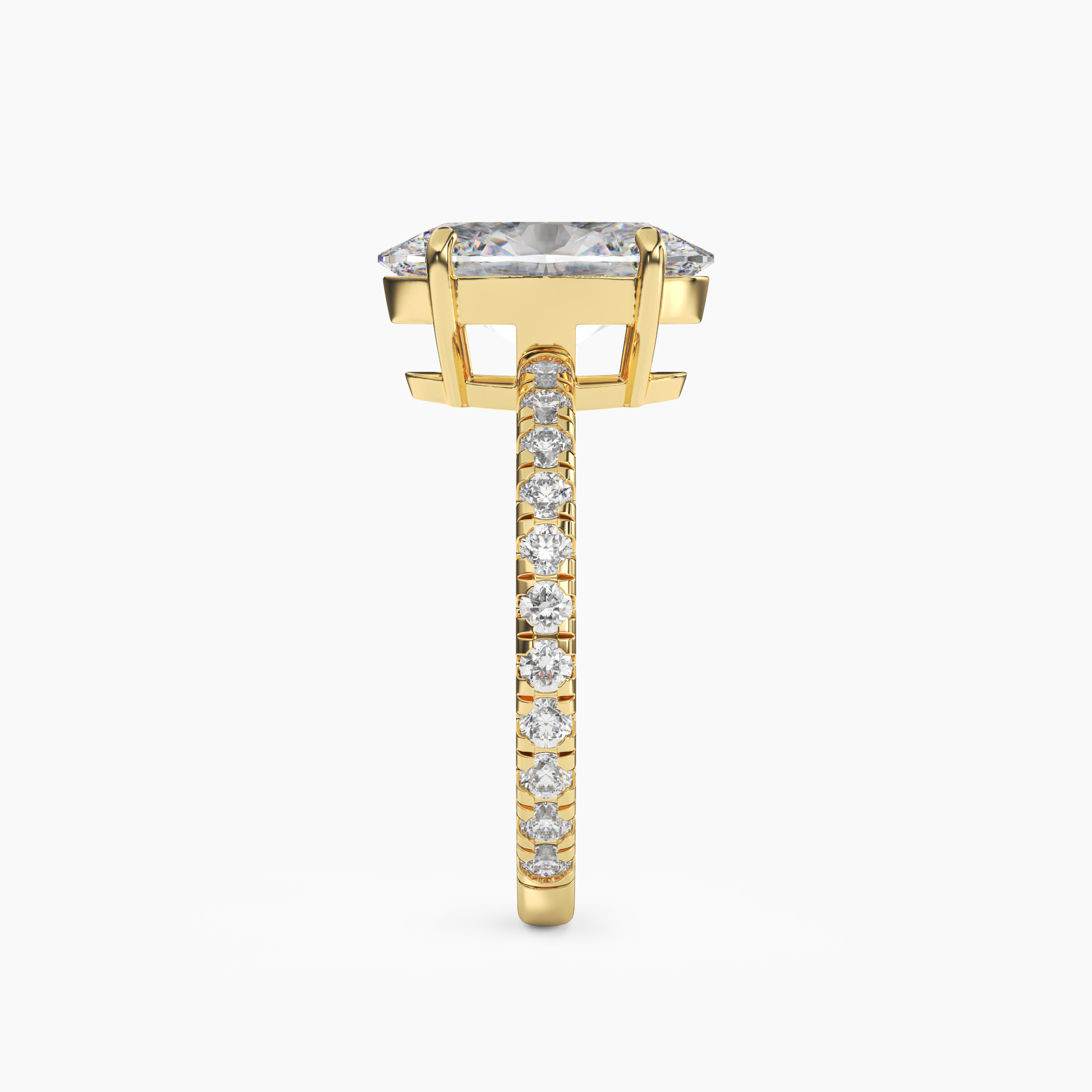 OBSER088 - Cascade Oval engagement ring setting view 6