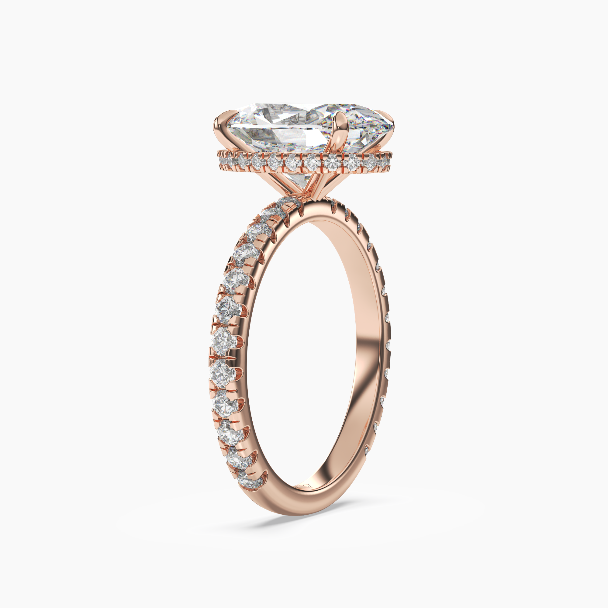 OBSER006 - Fresco Oval engagement ring setting view 8