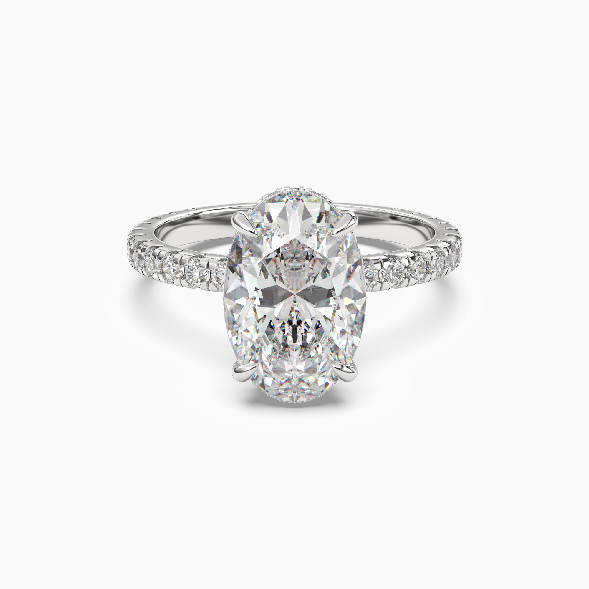 OBSER006 - Fresco Oval engagement ring setting view 1