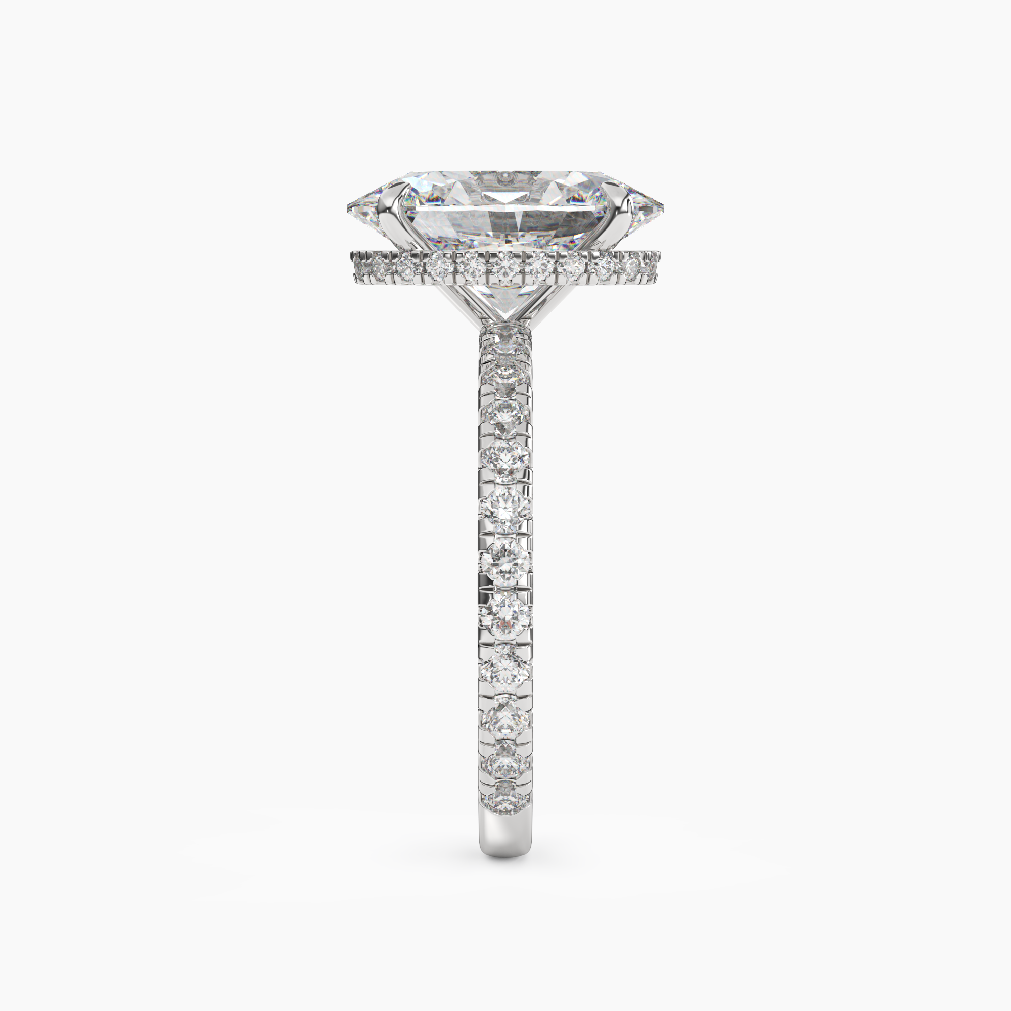 OBSER006 - Fresco Oval engagement ring setting view 3