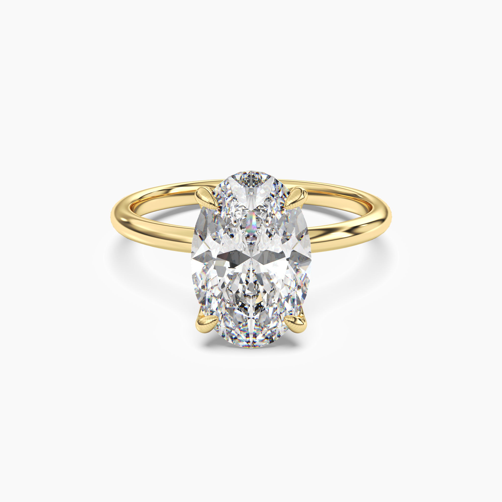 OBSER044 - Brielle Oval engagement ring setting view 4
