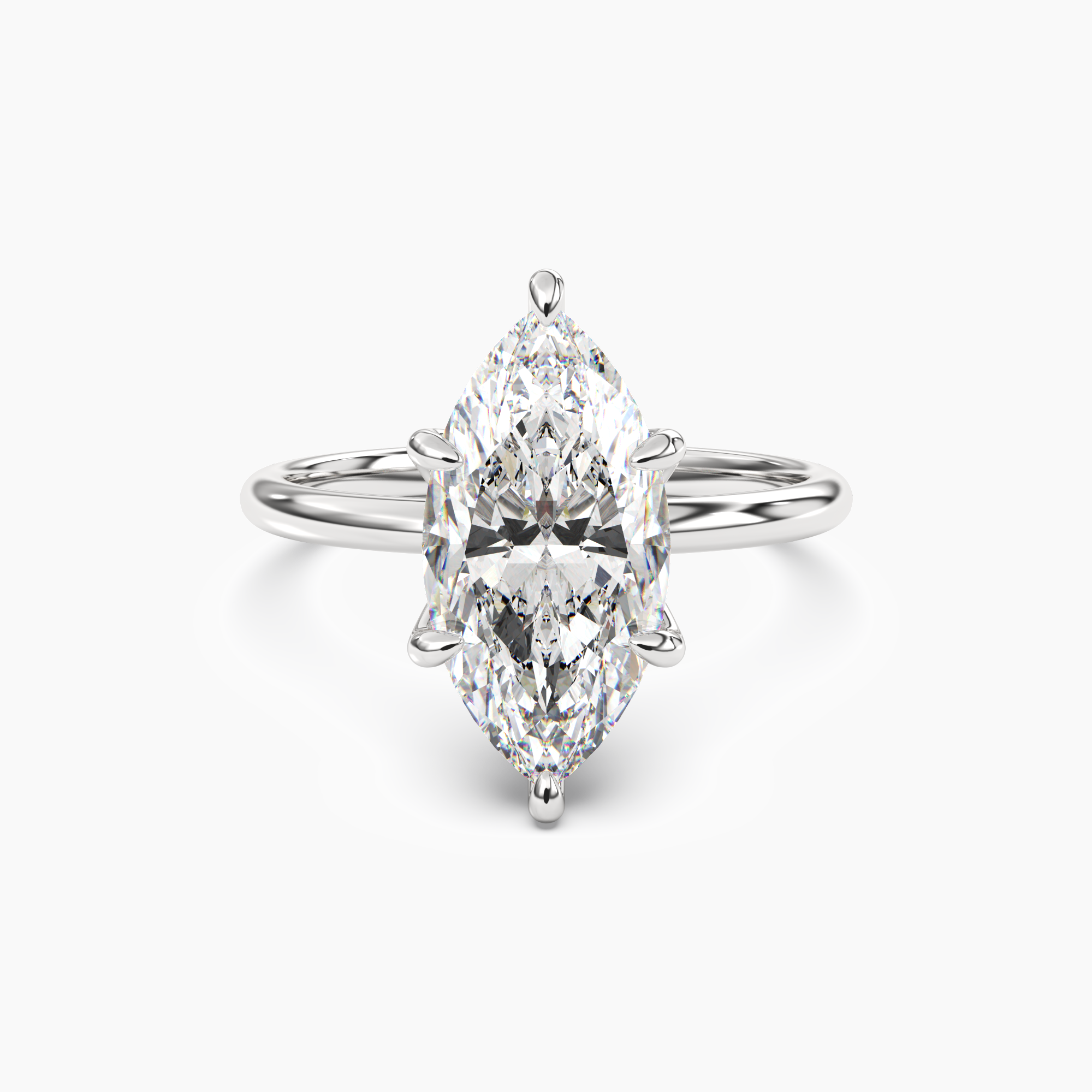 OBSER008 - Eden Marquise engagement ring setting view 1