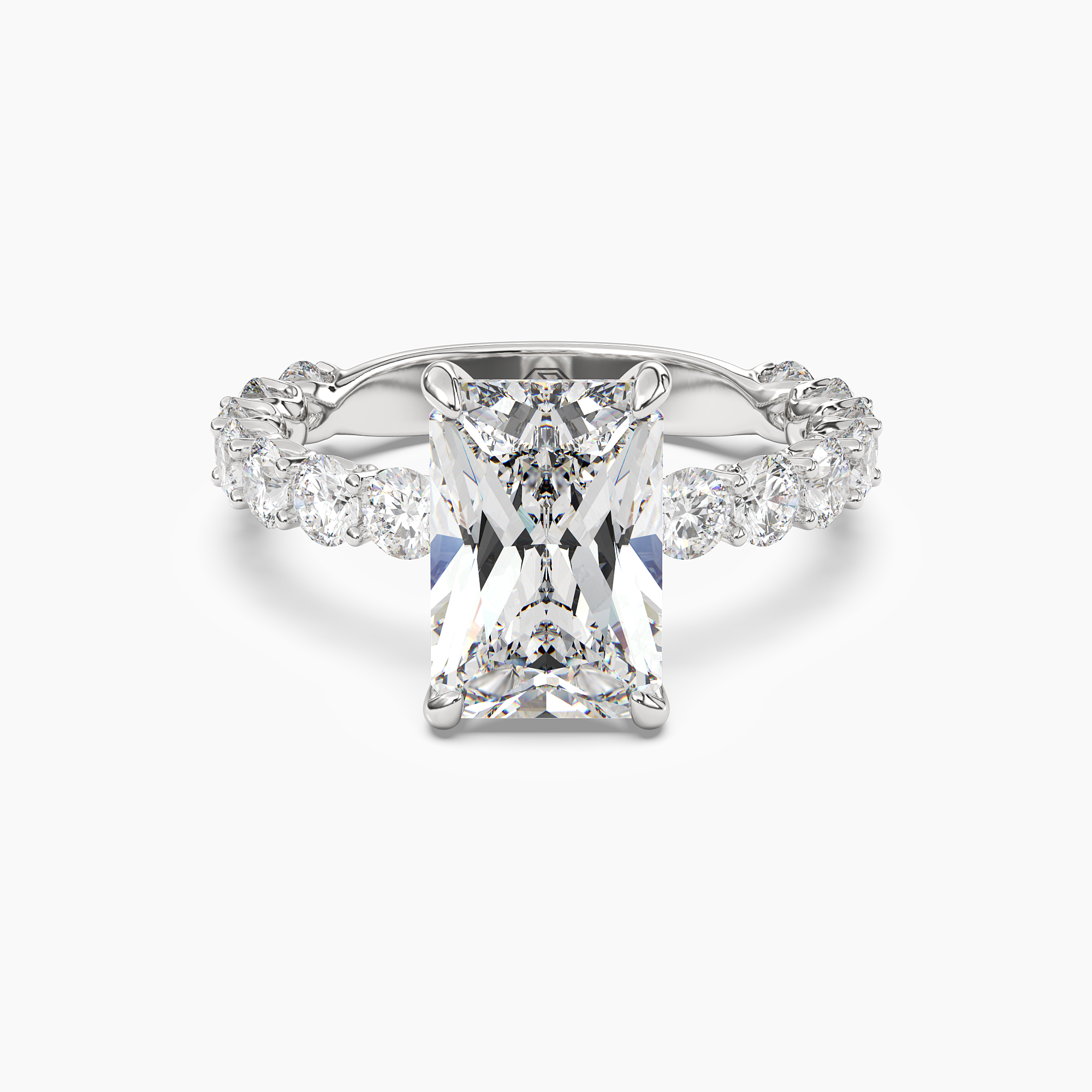 OBSER051 - Blossom Radiant engagement ring setting view 1