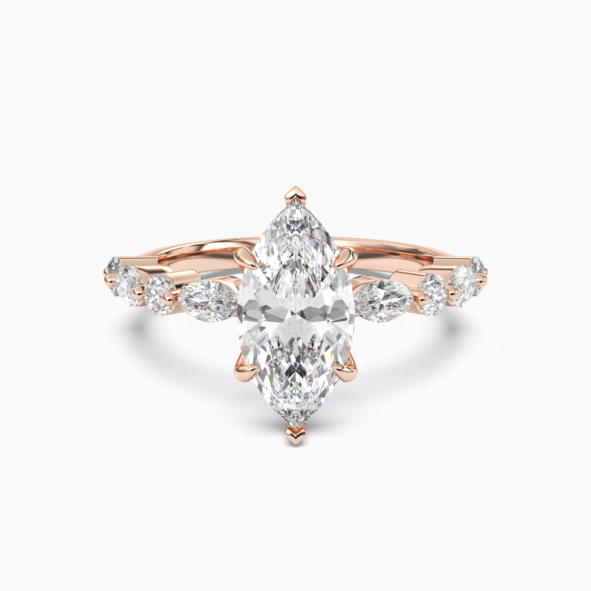 OBSER005 - Aster Marquise engagement ring setting view 7